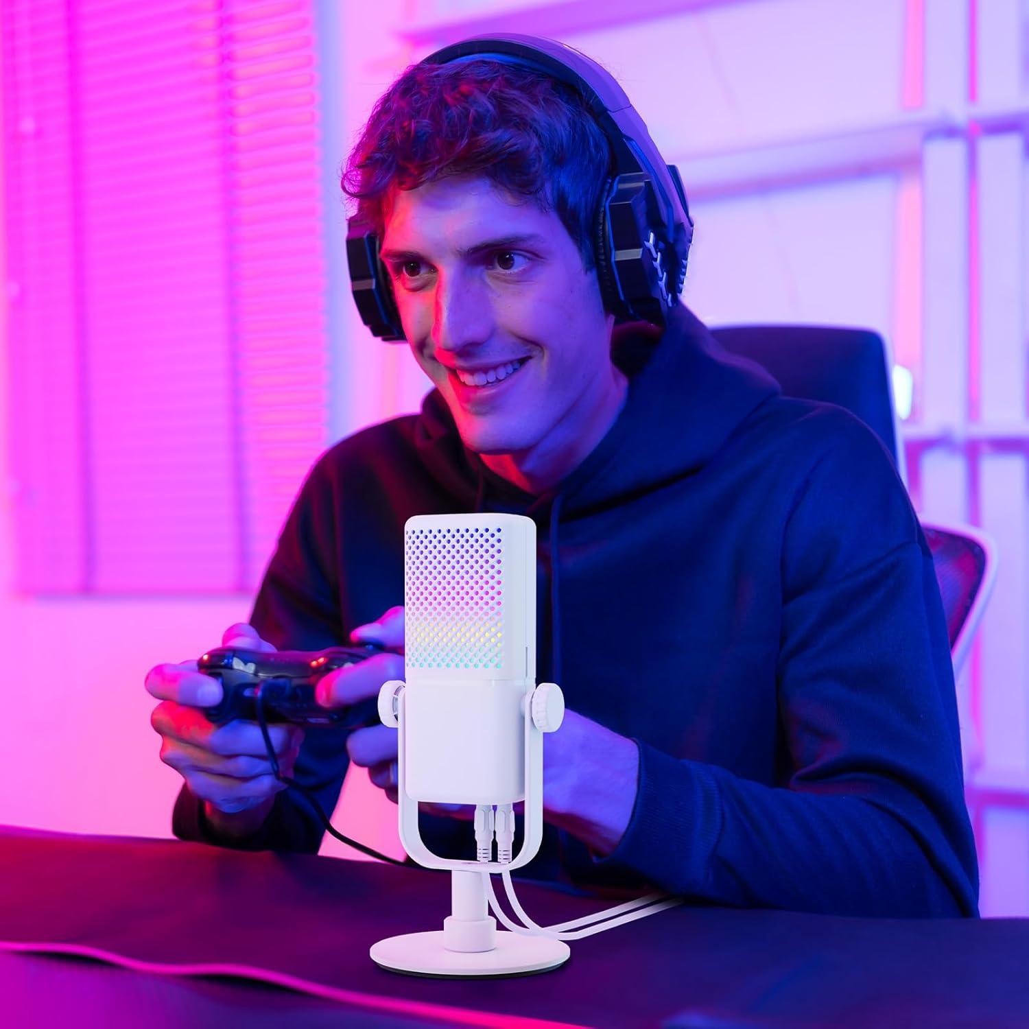 Micrófono TONOR TCX3 para Xbox, RGB, 30h Batería, Silencio Rápido