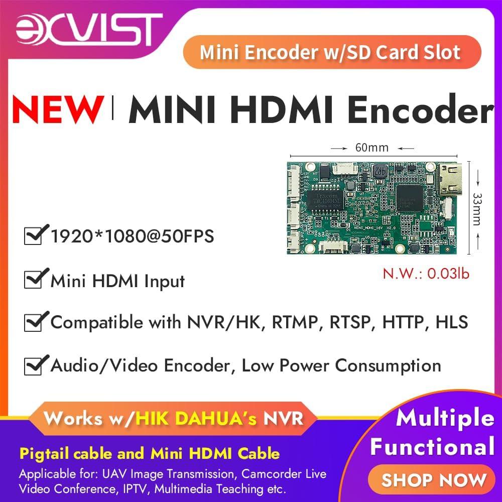 Codificador HDMI EXVIST ON-DMI-16EM 1080P para Streaming