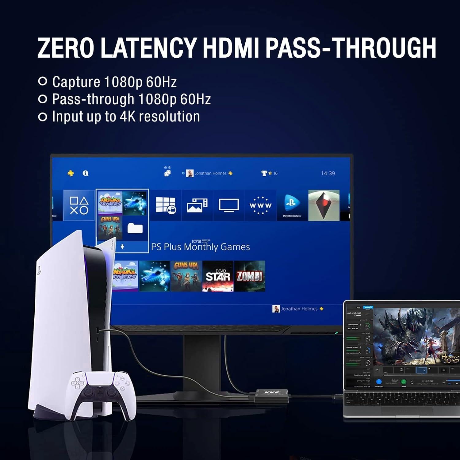 Tarjeta de Captura KKF USB-C 3.0 1080P60 para PS5 PS4 Xbox