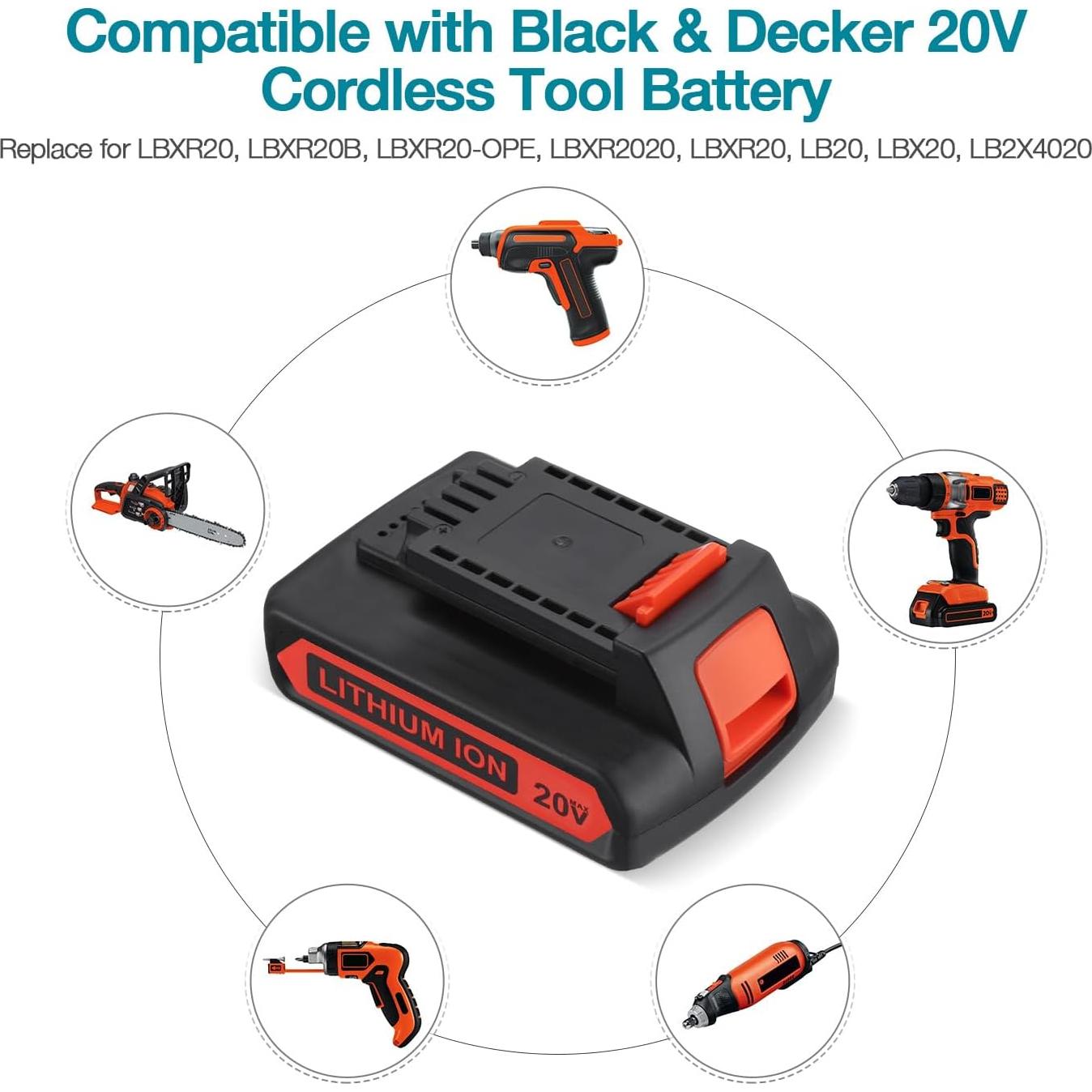 Batería de Litio 20V 3000mAh Black & Decker LBXR20