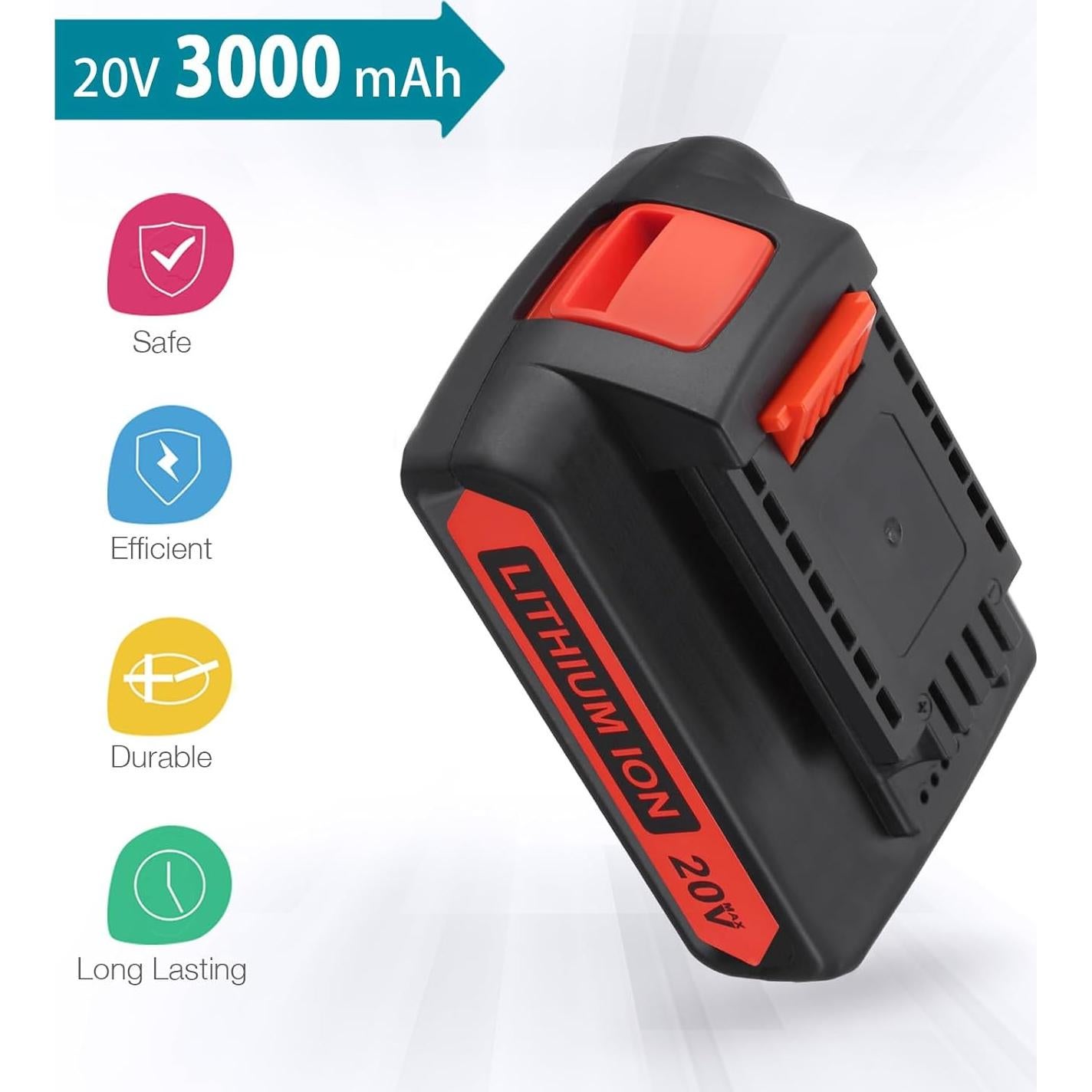 Batería de Litio 20V 3000mAh Black & Decker LBXR20