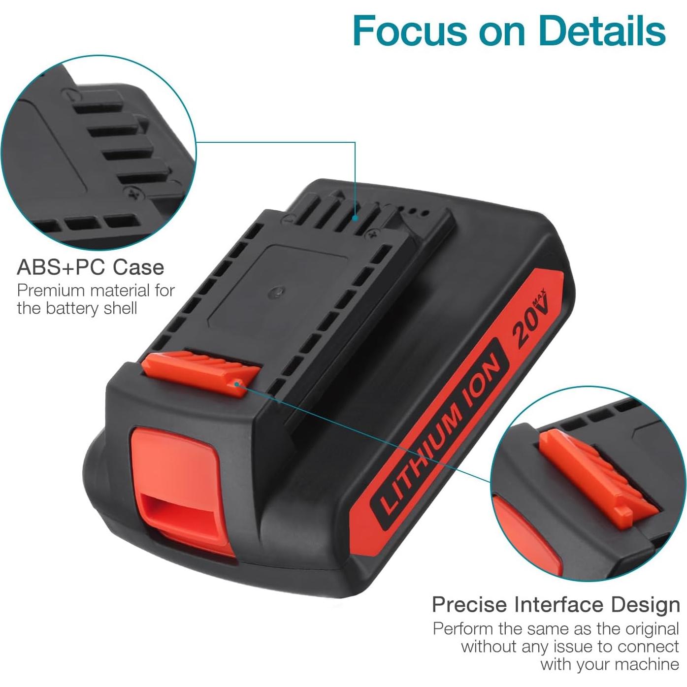 Batería de Litio 20V 3000mAh Black & Decker LBXR20