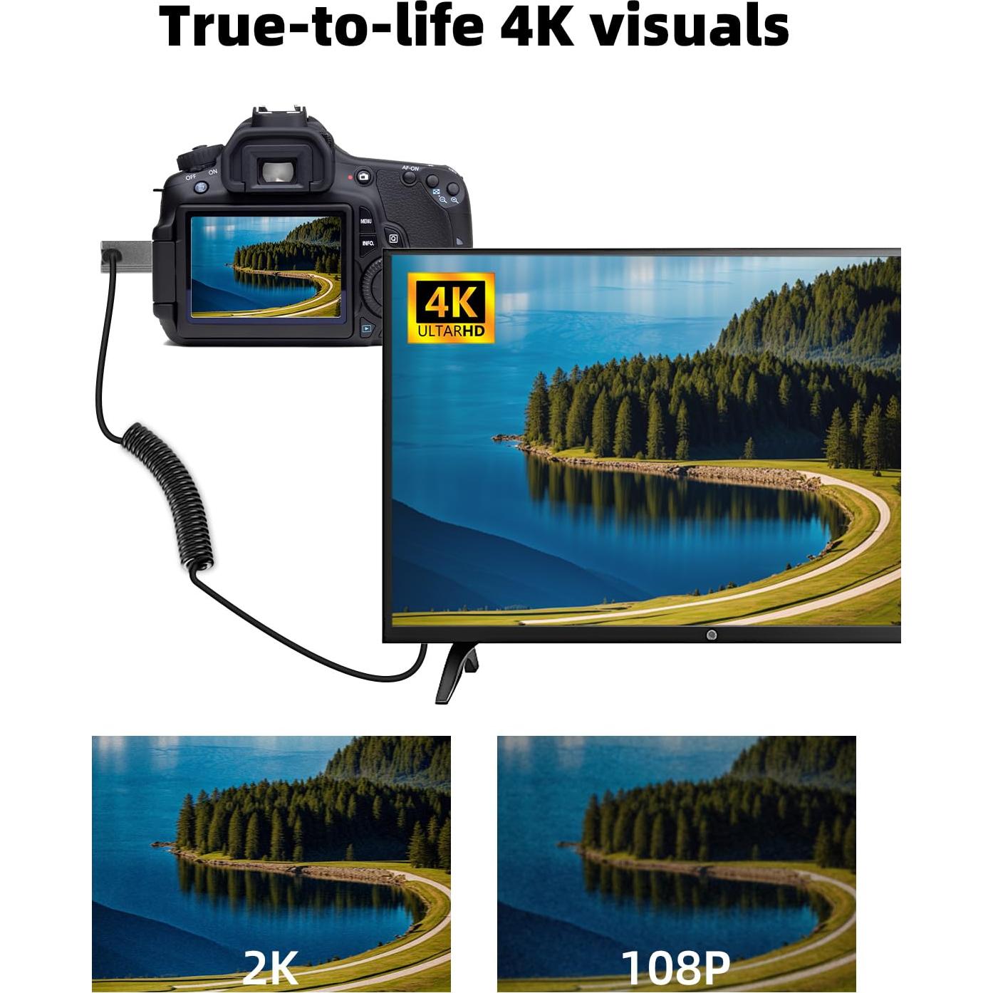 Cable Micro HDMI a HDMI GELRHONR 4K 0.30-0.91m 18Gbps