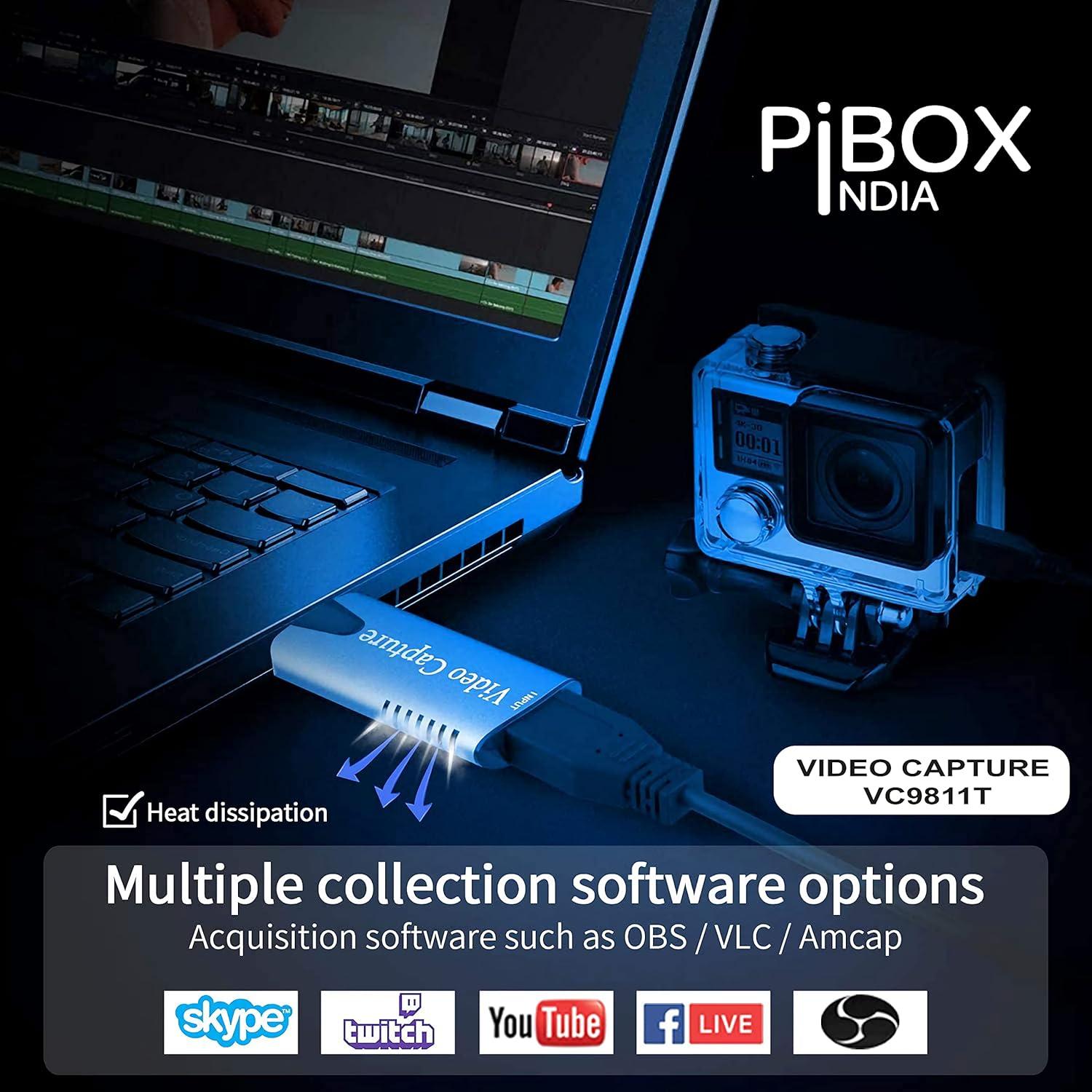 Tarjeta de Captura de Video PiBOX India HDMI a USB 3.0 1080P