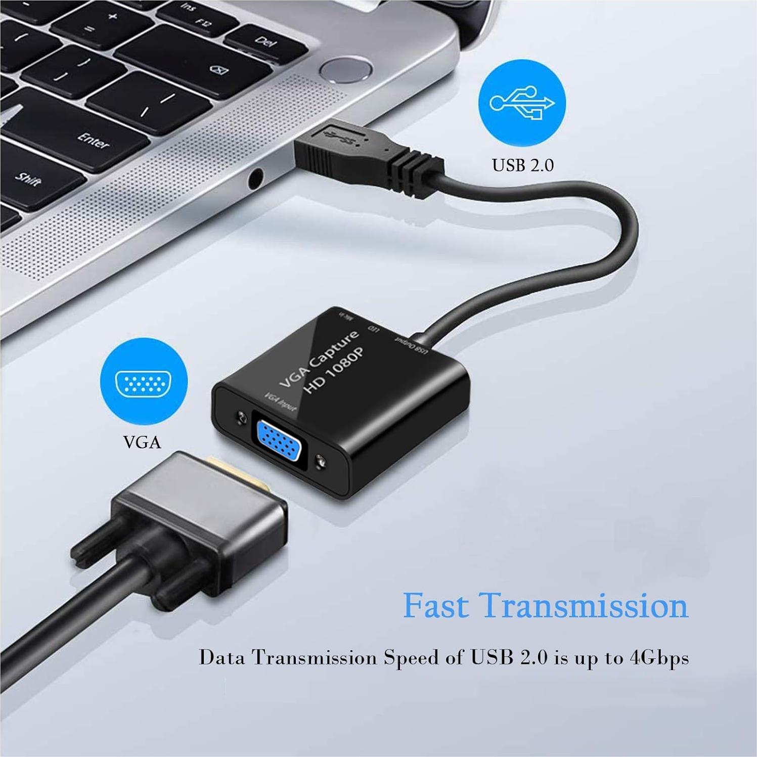 Tarjeta de Captura de Video AMENKER VGA a USB 1080p