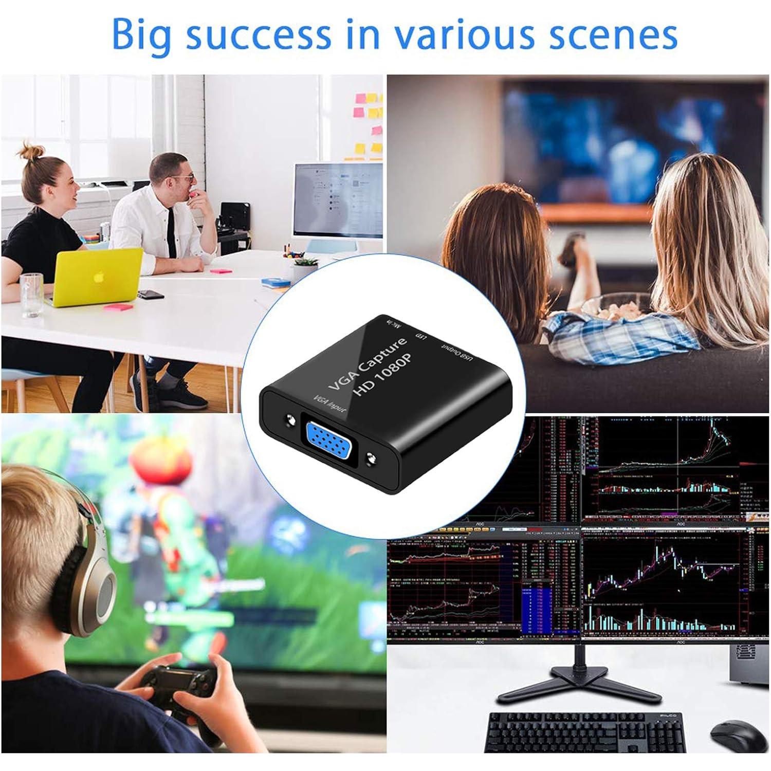 Tarjeta de Captura de Video AMENKER VGA a USB 1080p