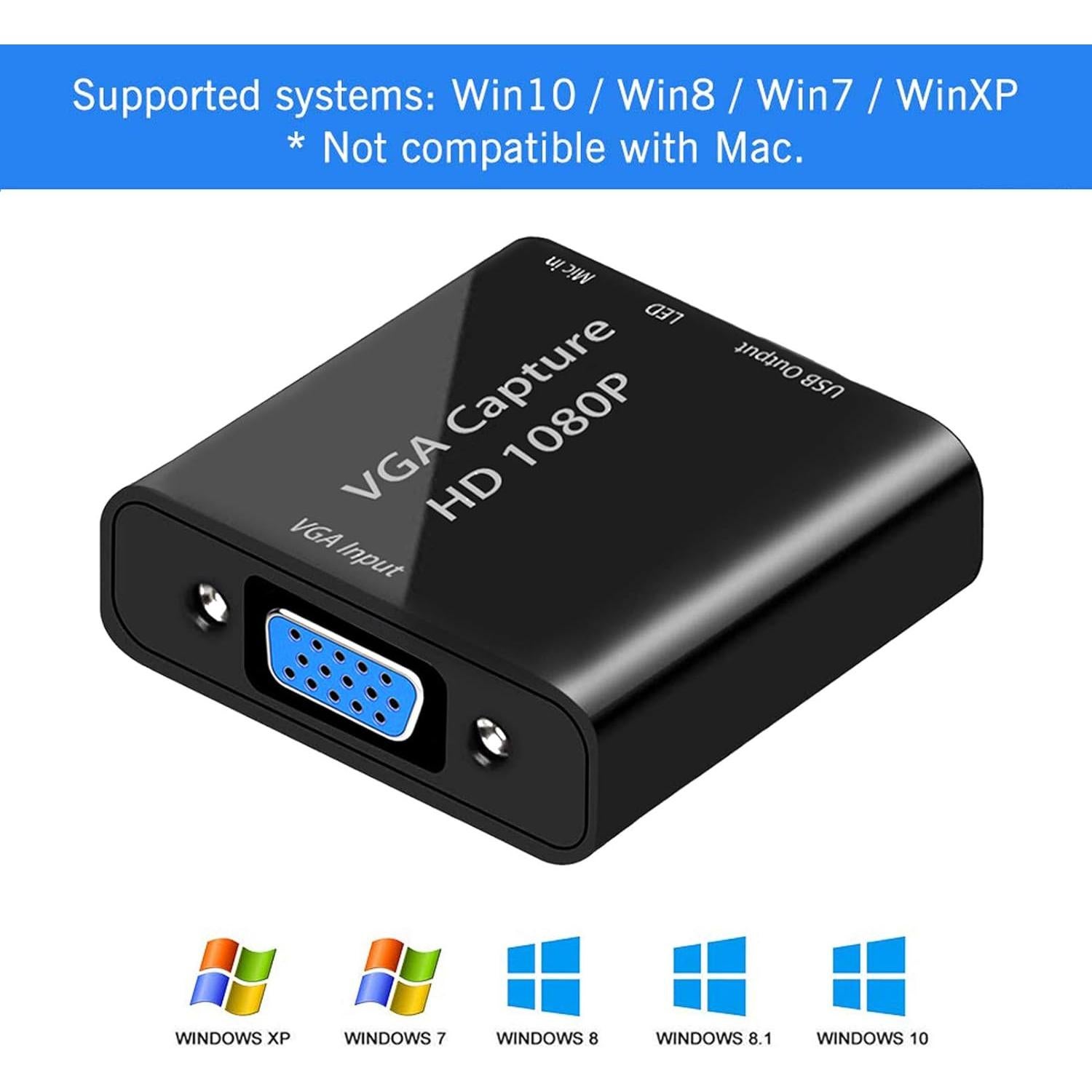 Tarjeta de Captura de Video AMENKER VGA a USB 1080p