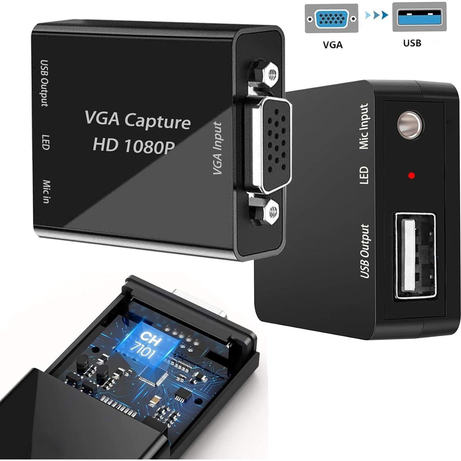 Tarjeta de Captura VGA GRACETOP GT-VGACJX1 HD 720P USB