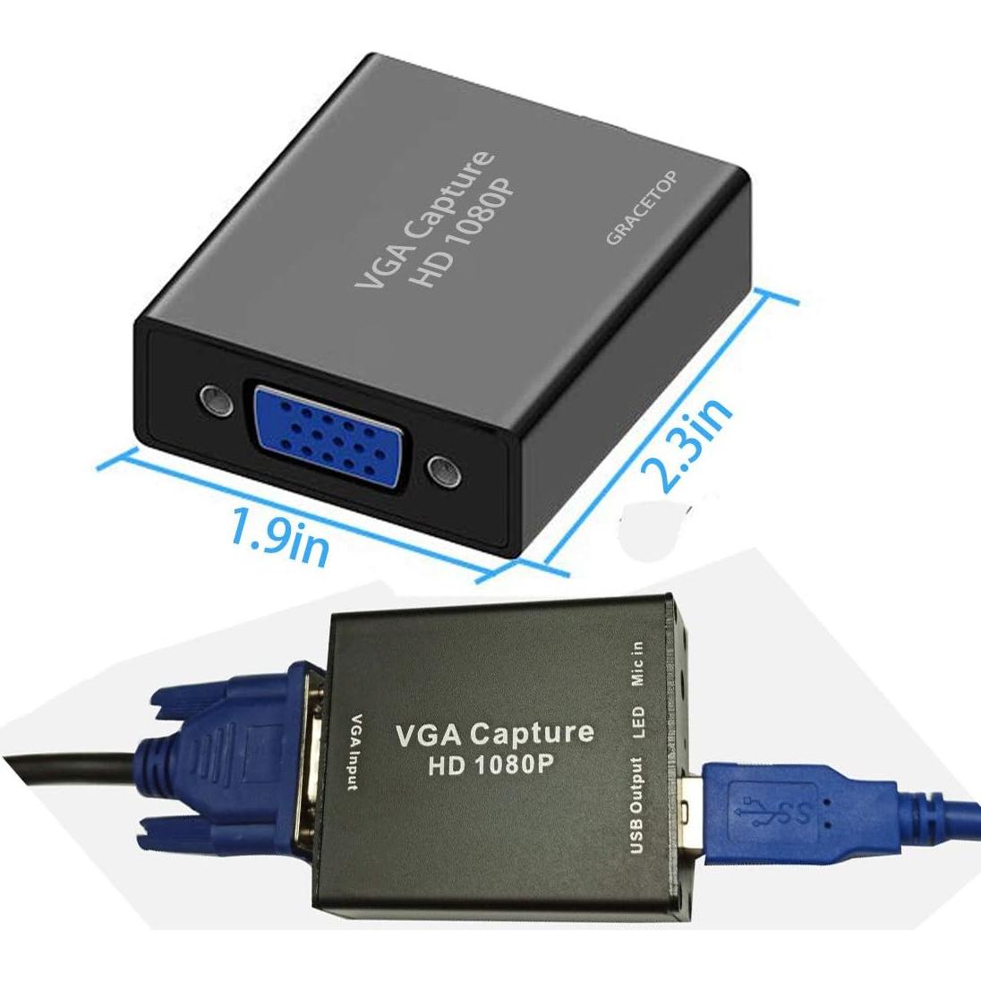 Tarjeta de Captura VGA GRACETOP GT-VGACJX1 HD 720P USB