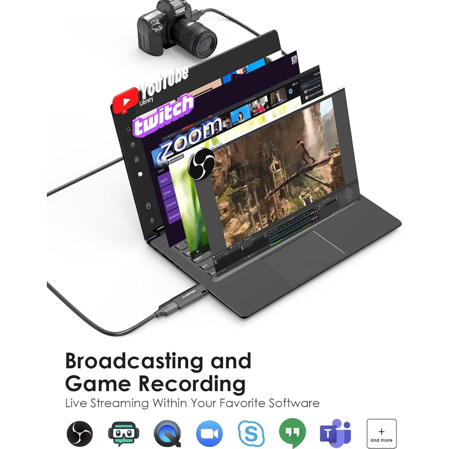 Tarjeta de Captura de Video LENTION VC20 4K HDMI a USB-C