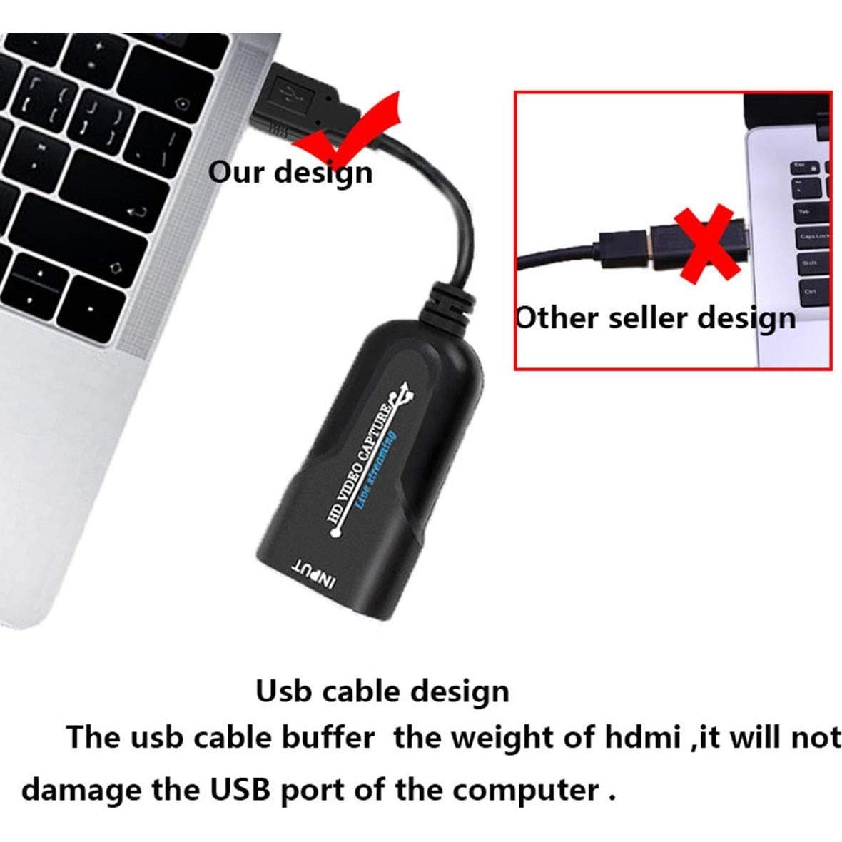 Tarjeta de Captura HDMI a USB 2.0 HDSUNWSTD 1080p 30Hz