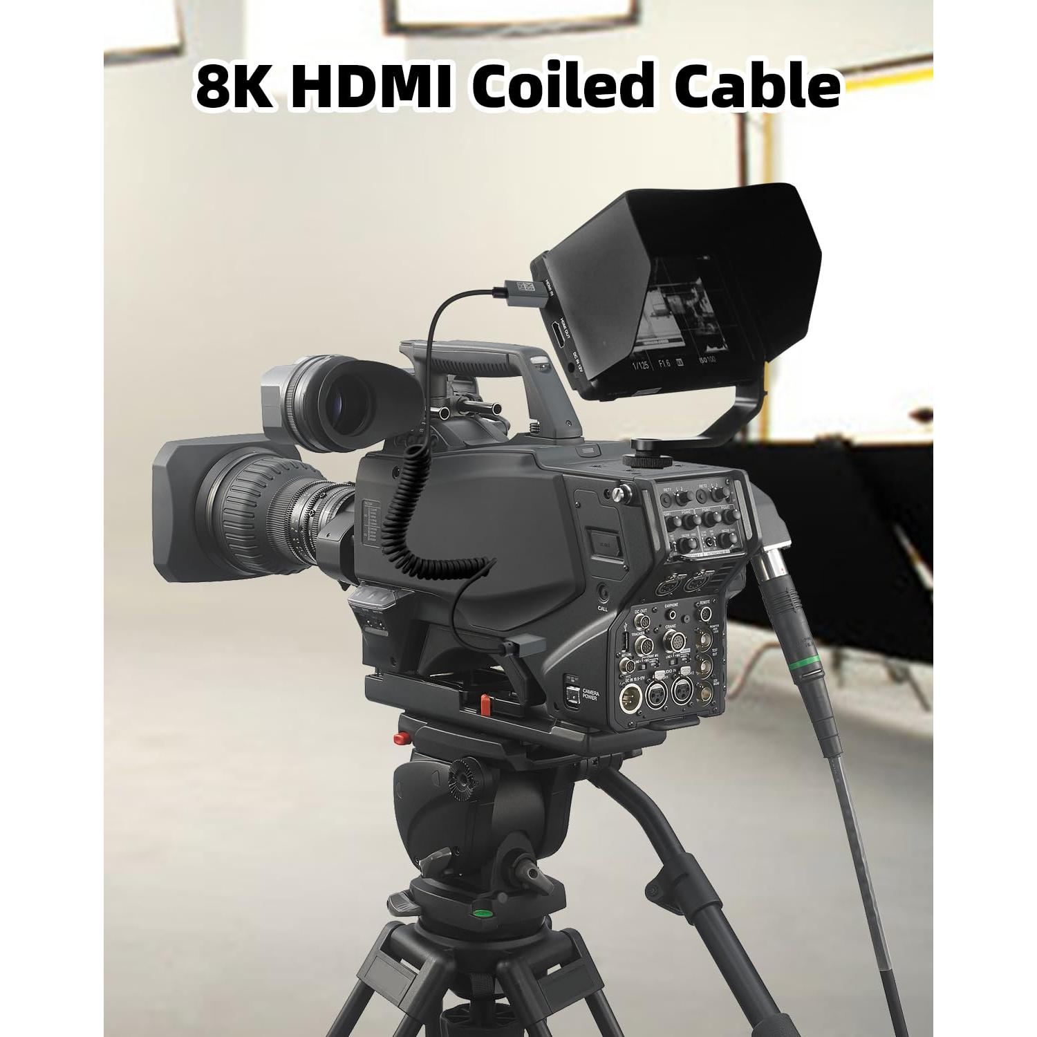 Cable Micro HDMI a HDMI Enrollado GELRHONR 8K 0.30-0.91m