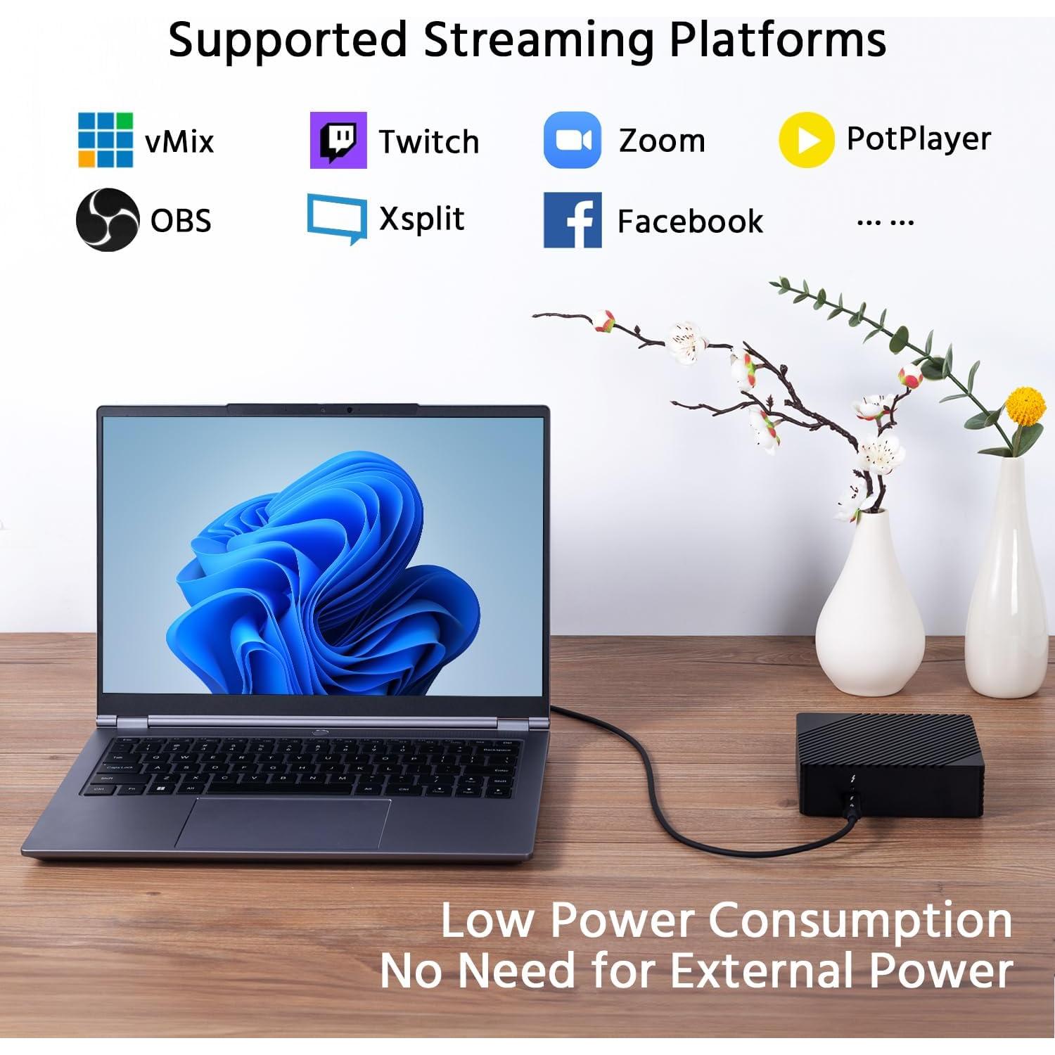 Tarjeta de Captura de Video 4 Canales Maskedfish 1080P 60FPS