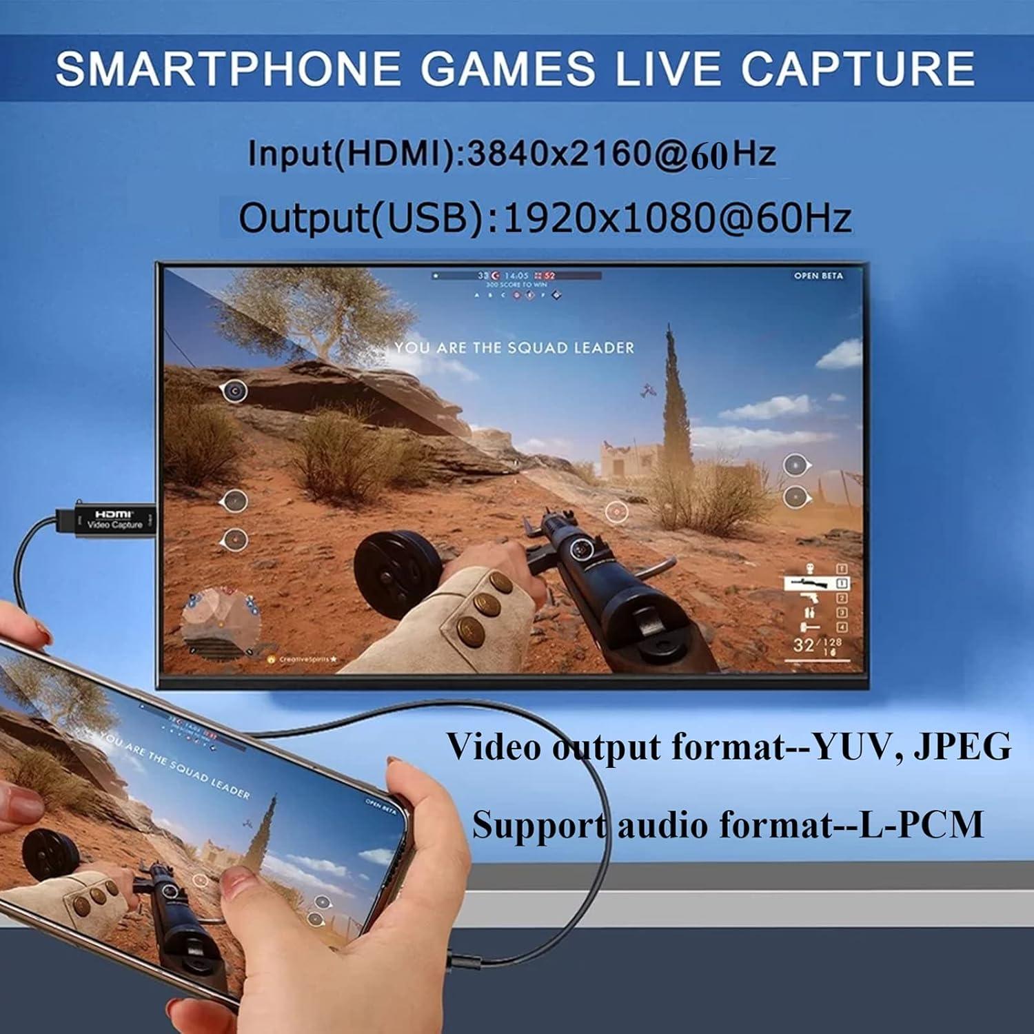 Tarjeta de Captura de Video HDMI 4K USB 2.0 Haxto 1080p