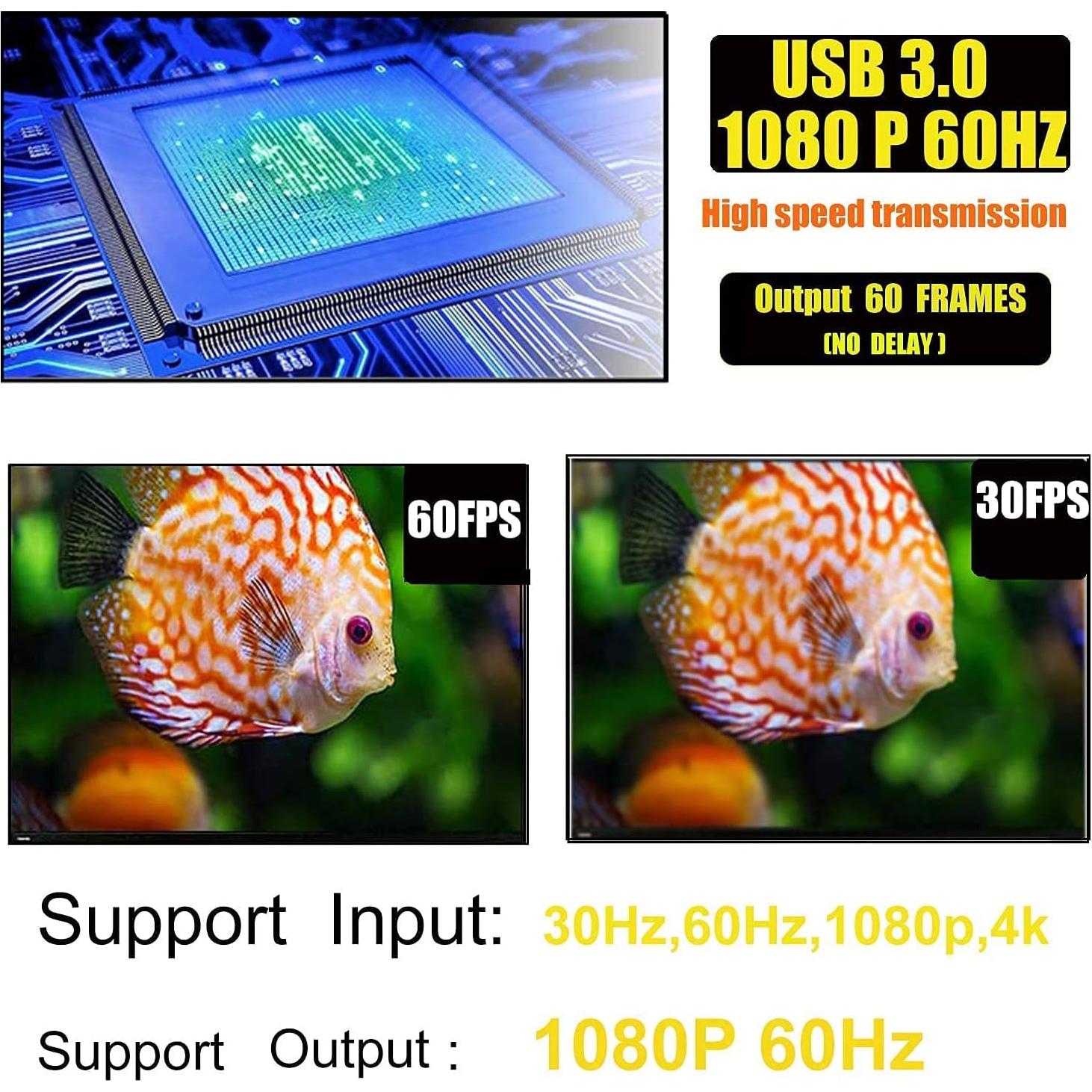 Tarjeta de Captura de Video HDMI 4K USB 2.0 Haxto 1080p