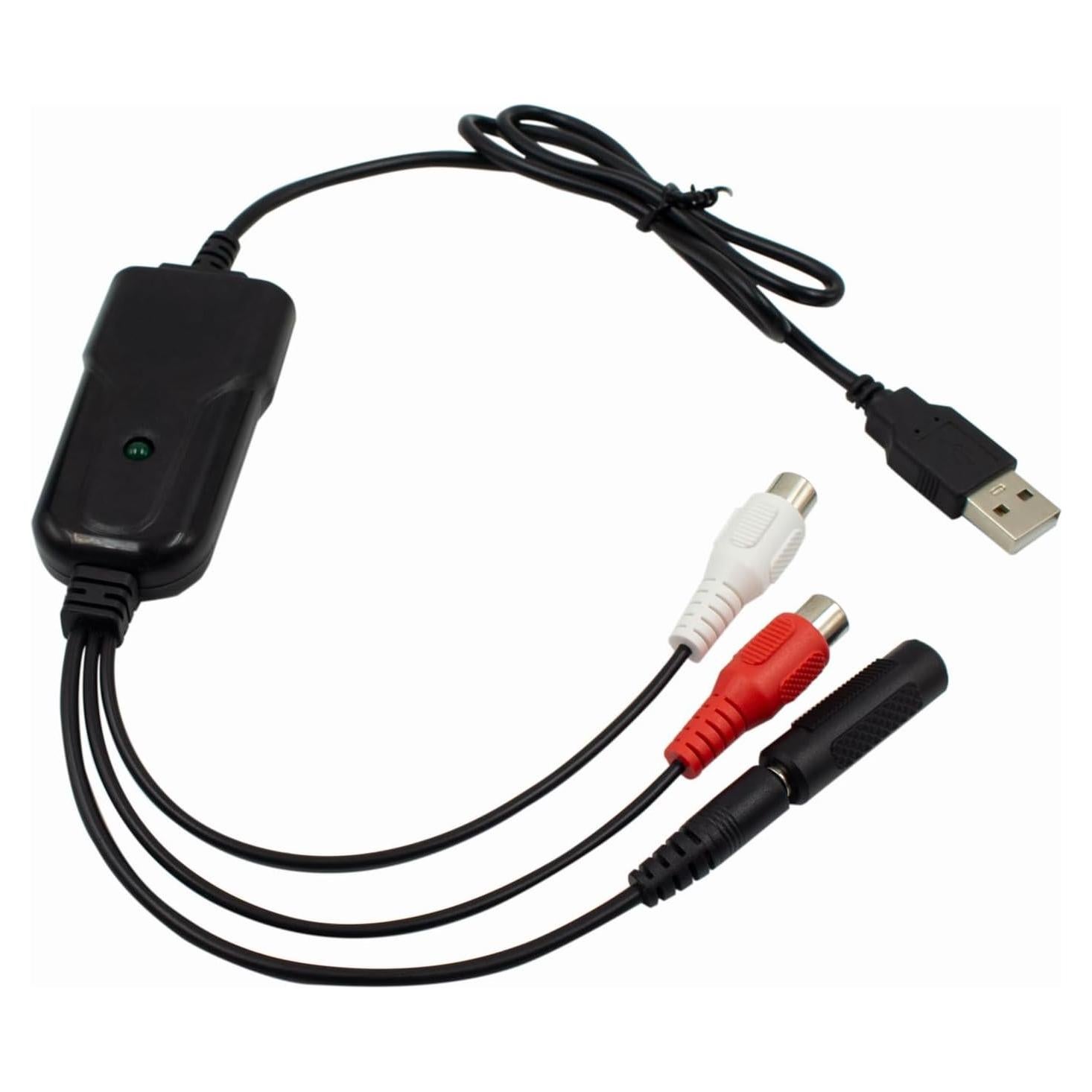 Tarjeta de Captura de Audio USB Wiistar K005 96kHz RCA/3.5mm