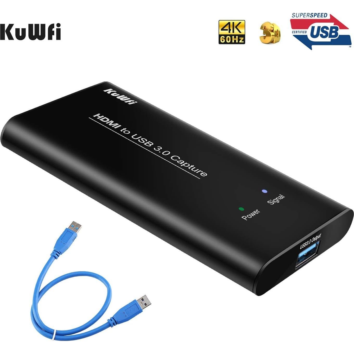 Tarjeta de Captura KuWFi HDMI a USB3.0 1080P para Juegos