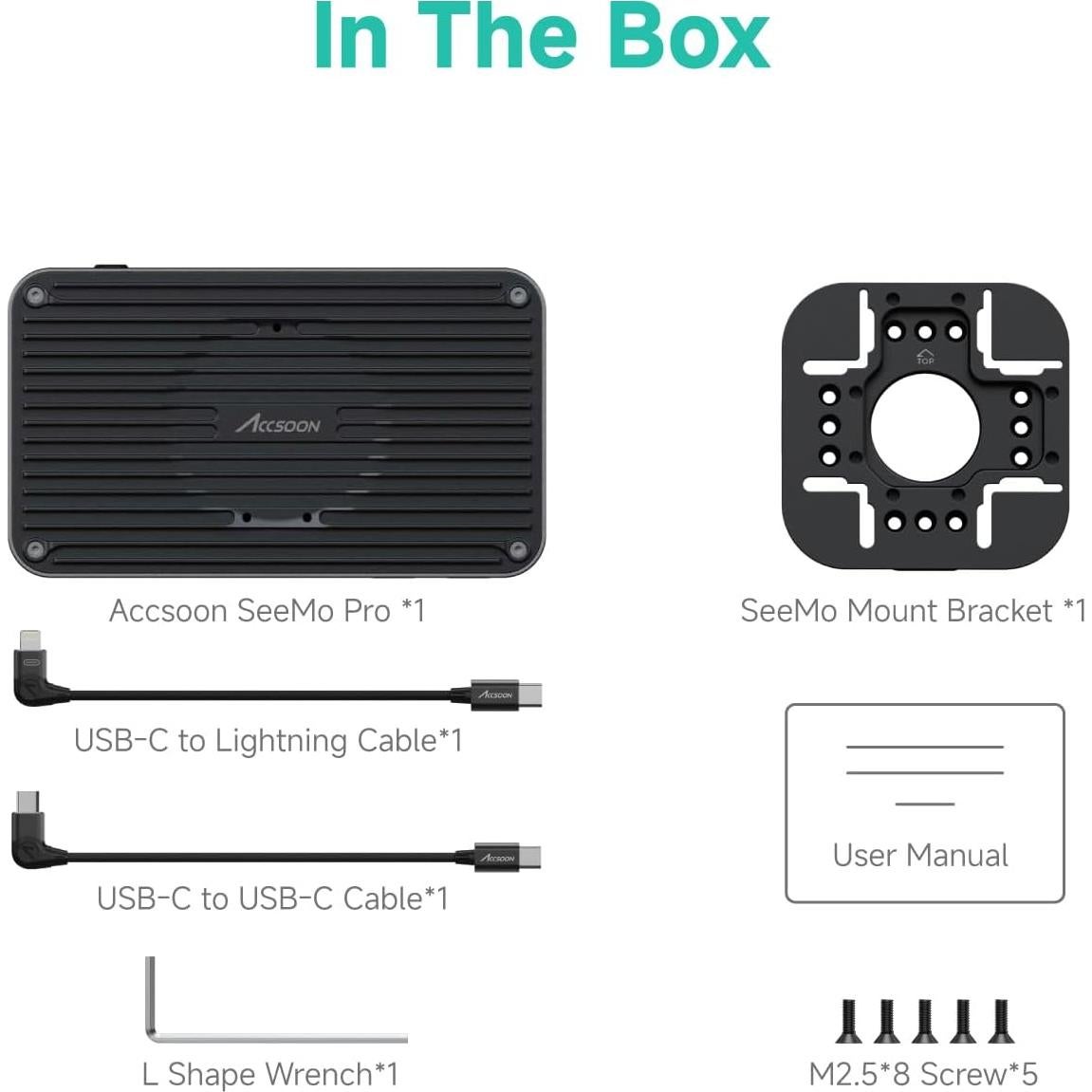 Accsoon SeeMo Pro Adaptador de Captura HDMI/SDI para iOS