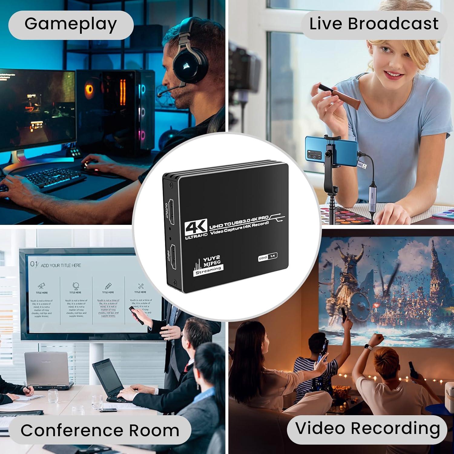 Tarjeta de Captura AMANKA 4K HDMI USB 3.0 para Streaming