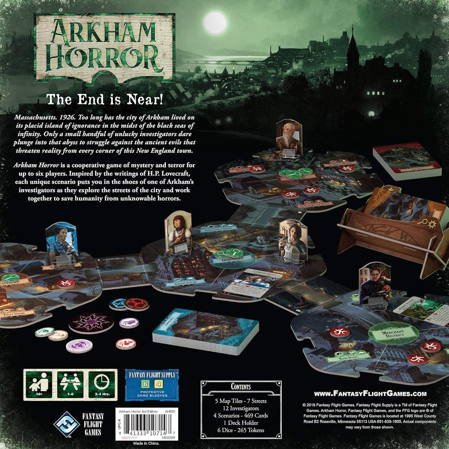 Arkham Horror 3ra Edición Juego de Mesa Cooperativo 1-6 Jugadores