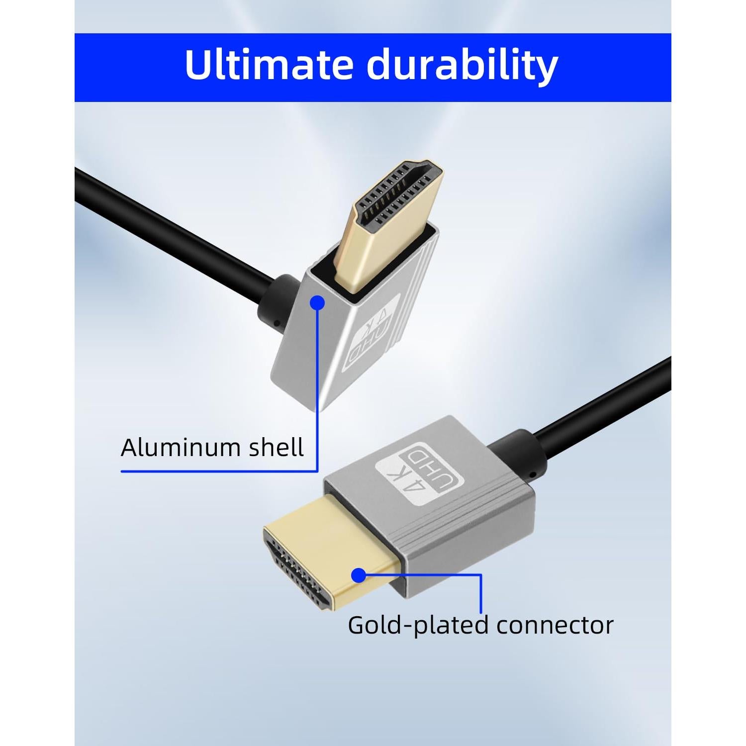 Cable HDMI Enrollado 4K YANBORONSN 0.67m 270 Grados