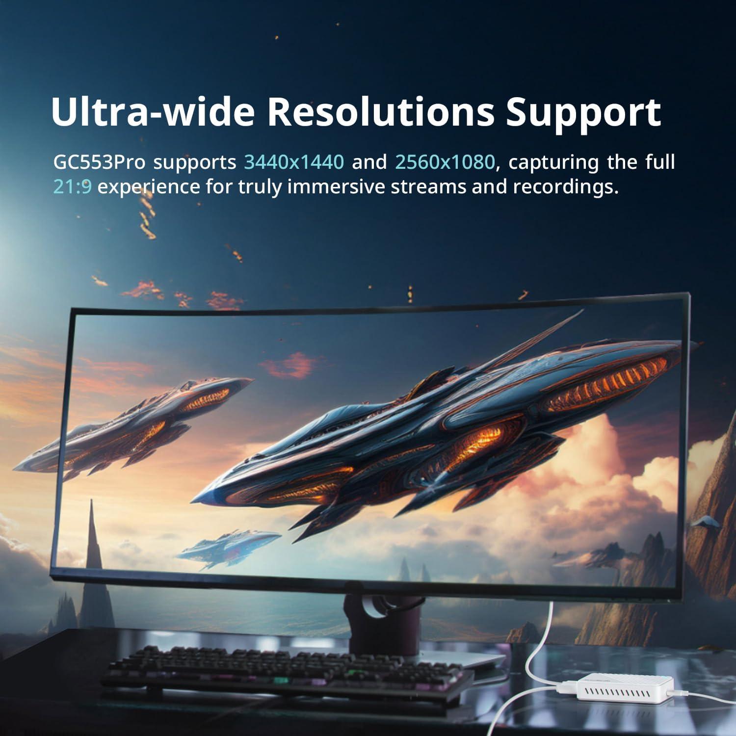 AVerMedia 4K HDMI Capture Card for Streaming, PS5, Xbox, Nintendo Switch, PC, USB 3.2 Game Capture Device for Twitch, OBS, YouTube, Discord, Low Latency Recording, GC553Pro Live Gamer Ultra S