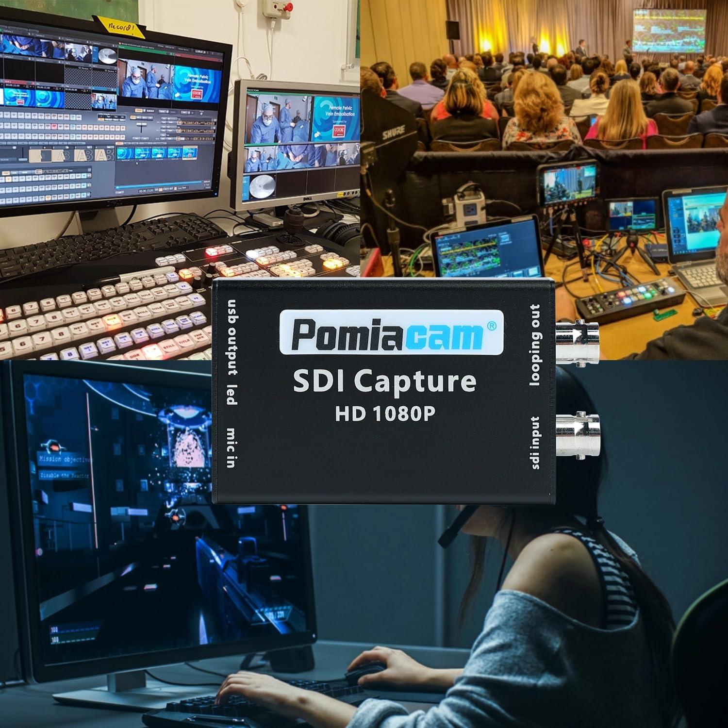 Tarjeta de Captura SDI a USB 3.0 POMIACAM 1080P Plug and Play