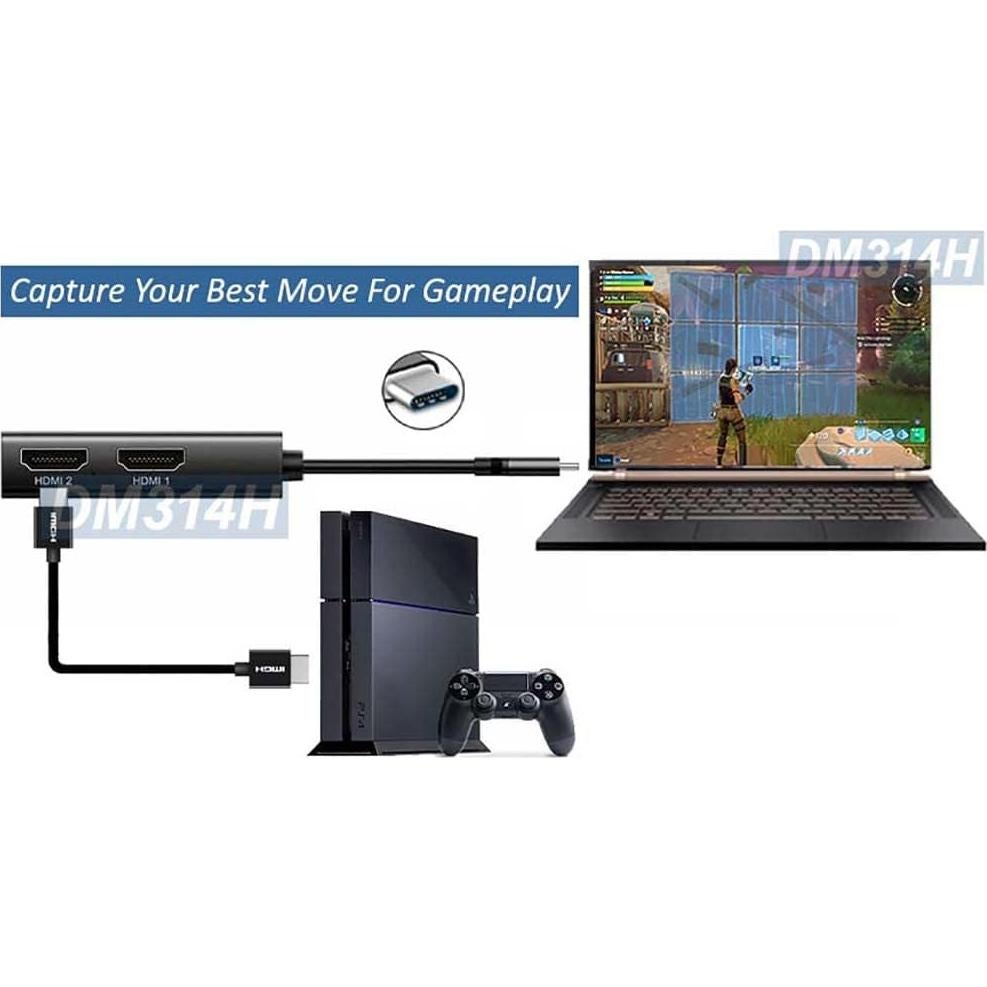 Adaptador Captura HDMI Doble AllAboutAdapters DM314H 4K