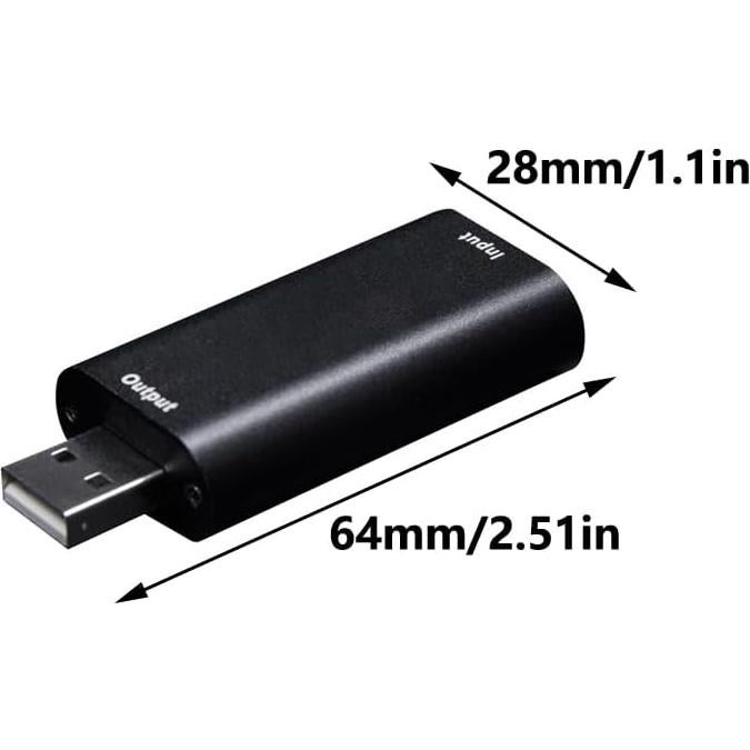 QINGFAN HDMI Capture Card 4K and 1080P to USB2.0 Video Captures Card for Gaming and Streaming with Low Latency