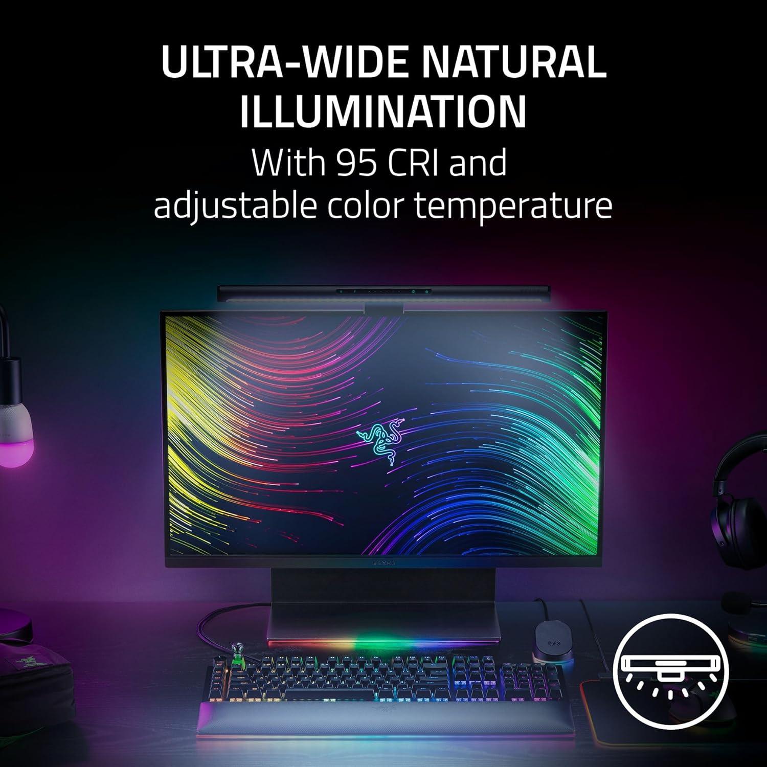 Barra de Luz LED Razer Aether para Monitor - RGB, 1.79 kg