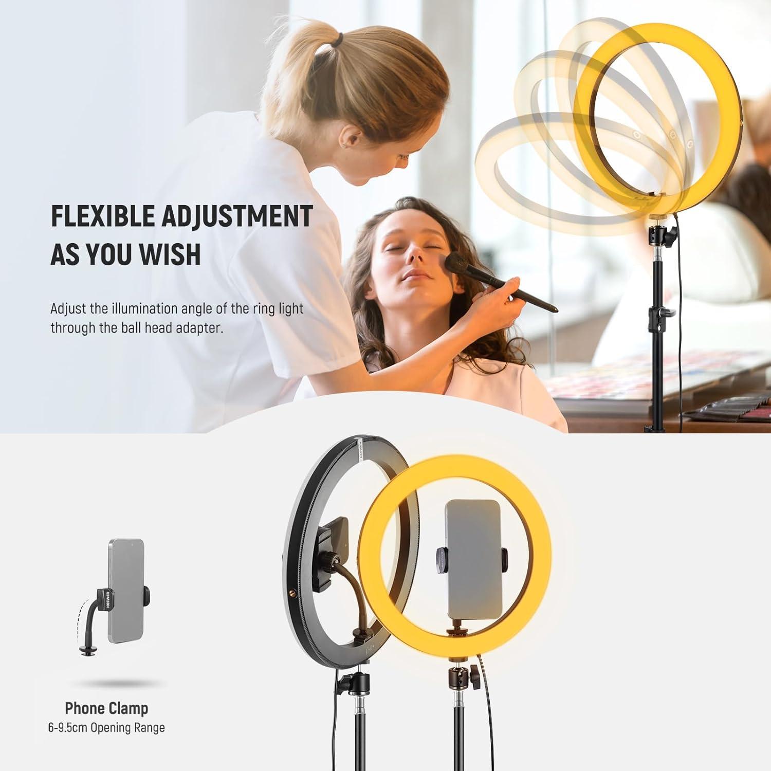 Luz de Anillo LED NEEWER 30cm 24W Bi Color 2900-7000K