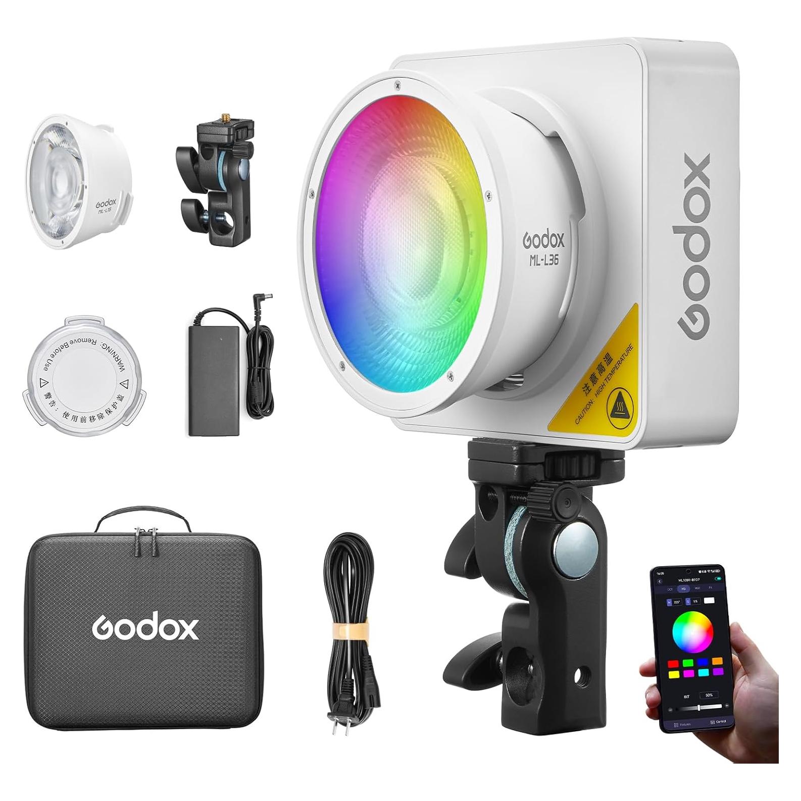 Godox ML100R Luz de Video RGB 110W 1800K-10000K 14 Modos FX