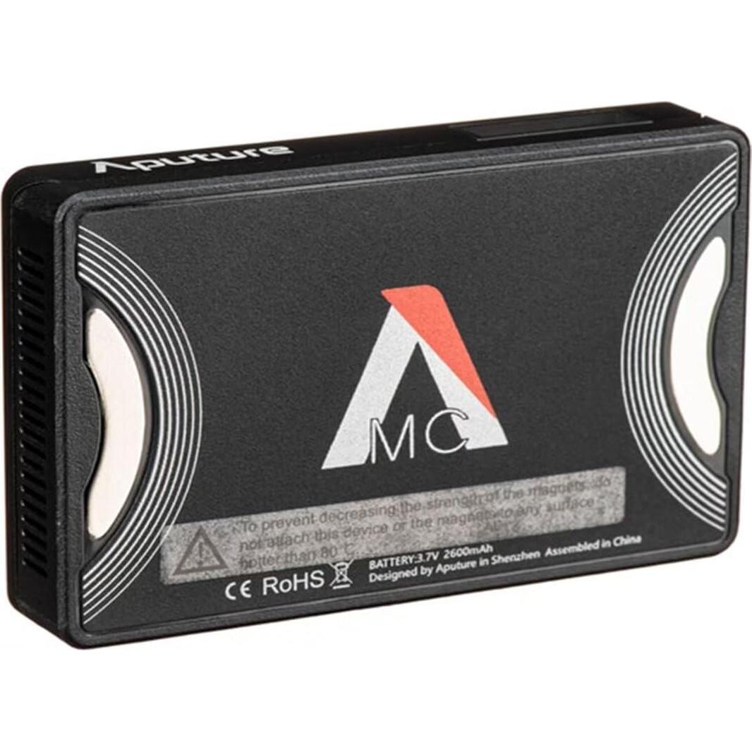 Amaran MC RGBWW LED On Camera Light Portable Photography Light TLCI/CRI 96+ RGB 0-360 Full Color 3200-6500K Adjustable 0-100% Stepless Dimming with Magnet Adsorption Function,Wireless Charging