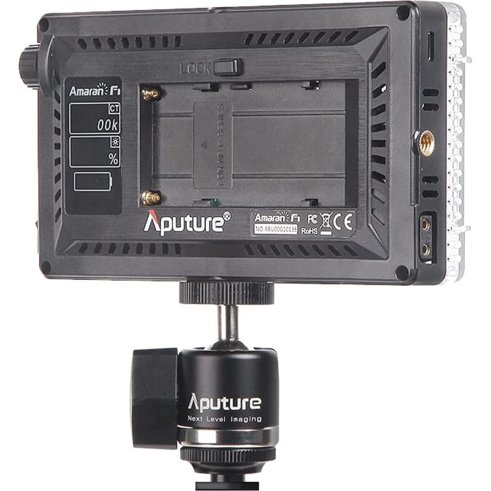 Amaran MC RGBWW LED On Camera Light Portable Photography Light TLCI/CRI 96+ RGB 0-360 Full Color 3200-6500K Adjustable 0-100% Stepless Dimming with Magnet Adsorption Function,Wireless Charging