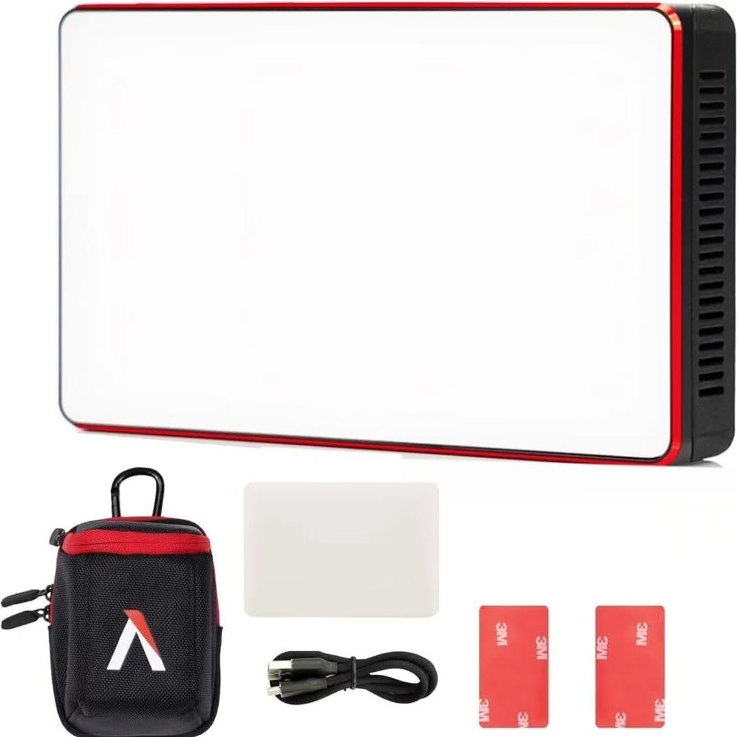 Amaran MC RGBWW LED On Camera Light Portable Photography Light TLCI/CRI 96+ RGB 0-360 Full Color 3200-6500K Adjustable 0-100% Stepless Dimming with Magnet Adsorption Function,Wireless Charging