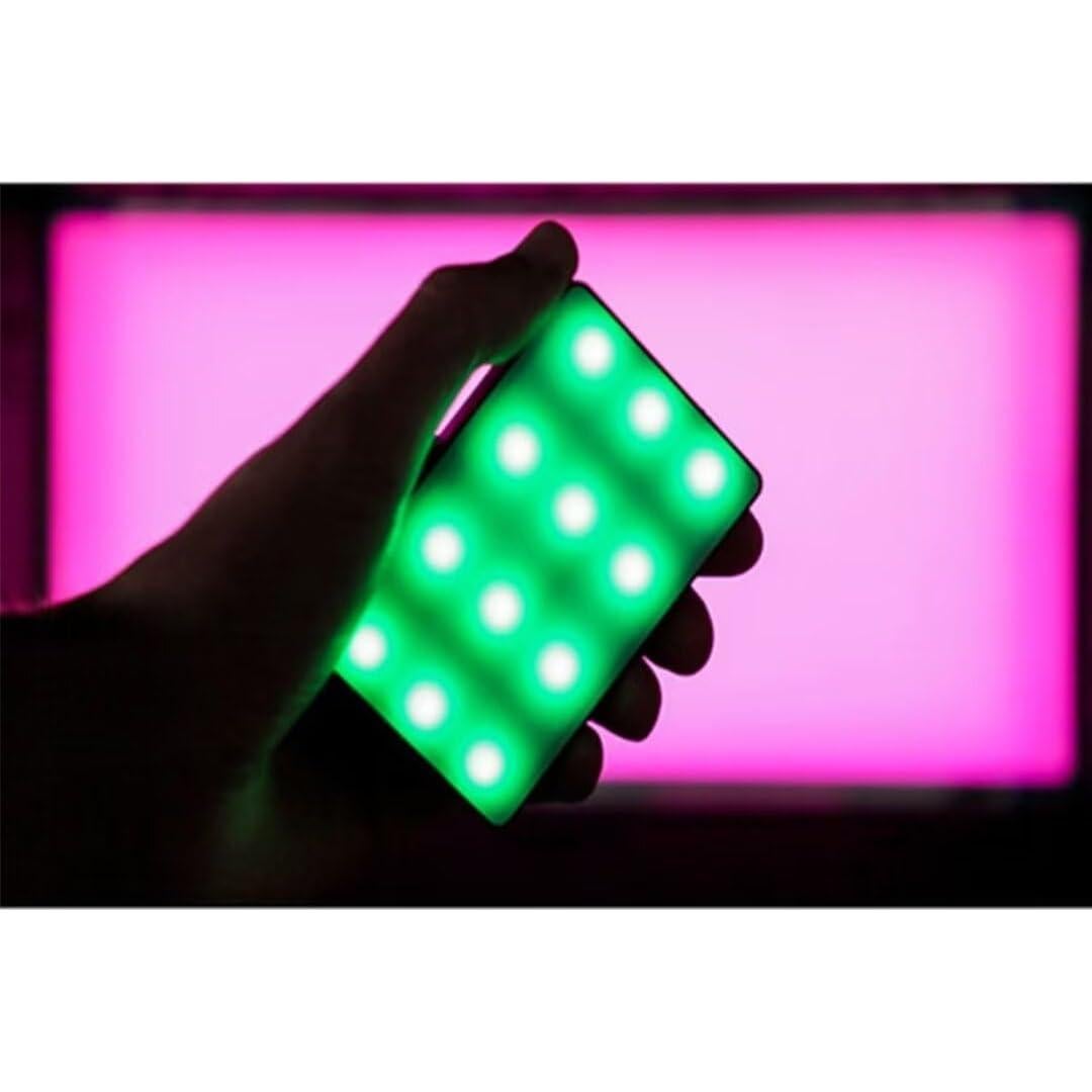 Amaran MC RGBWW LED On Camera Light Portable Photography Light TLCI/CRI 96+ RGB 0-360 Full Color 3200-6500K Adjustable 0-100% Stepless Dimming with Magnet Adsorption Function,Wireless Charging