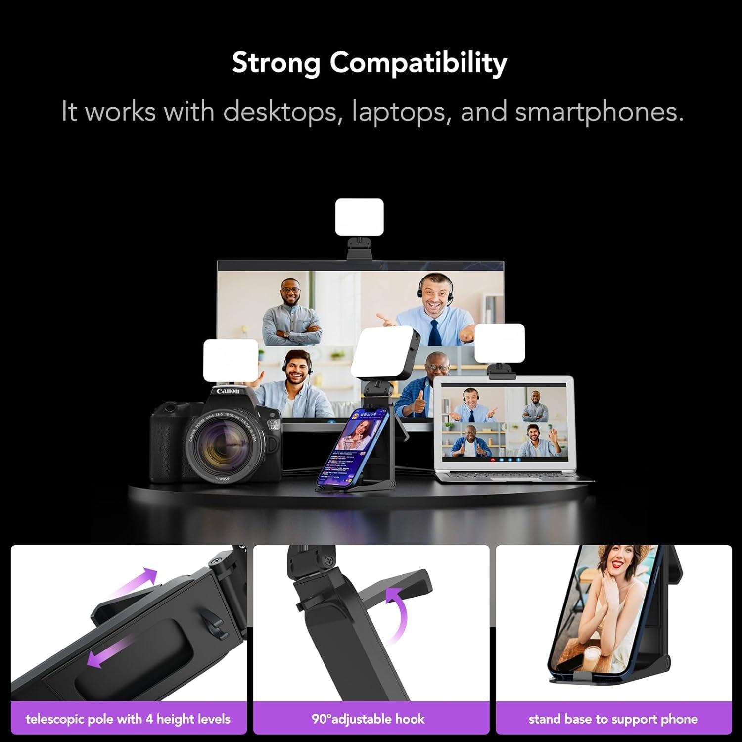 Luz de Streaming LED NearStream SL10B con Brillo Ajustable