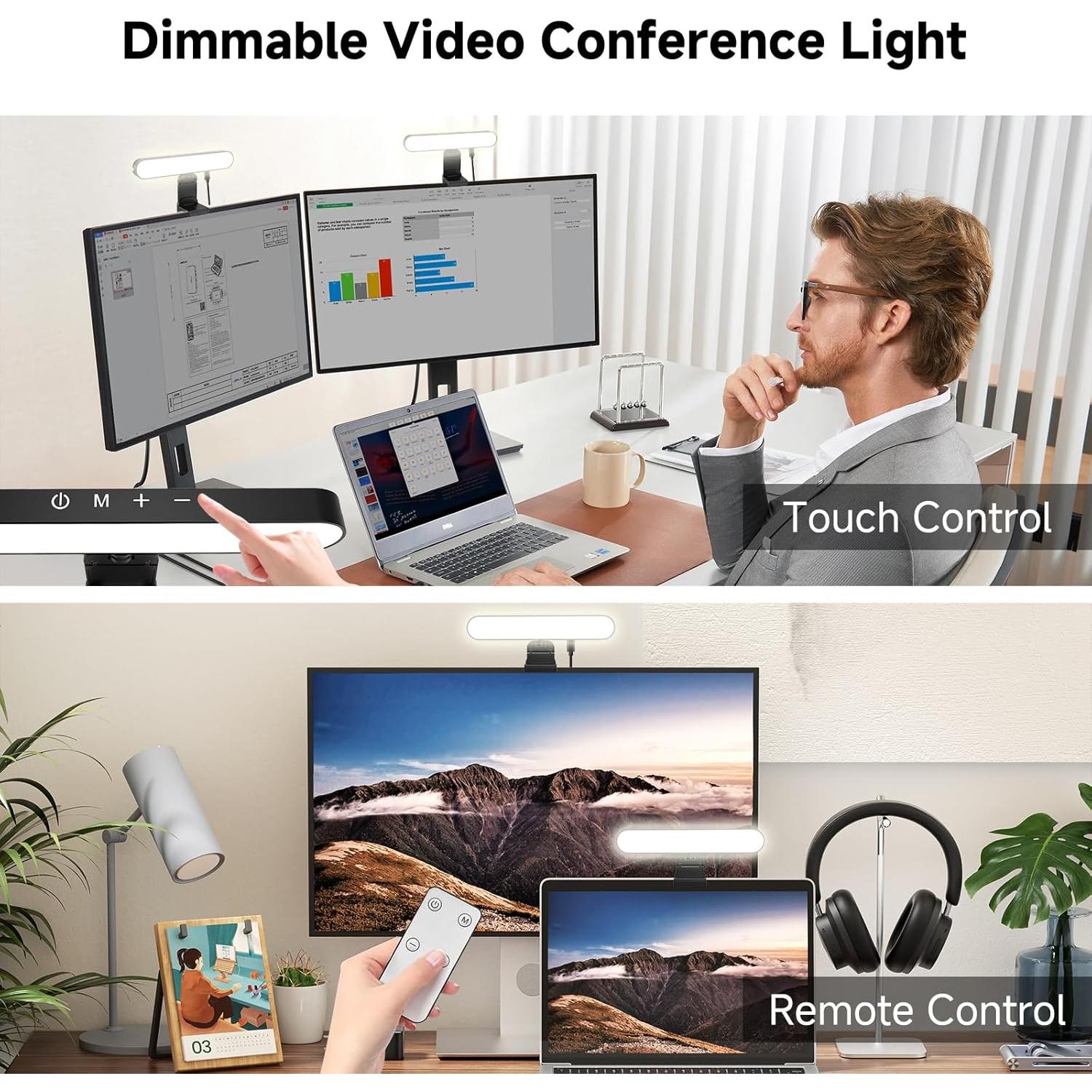 Kit de Iluminación LED Doble para Videoconferencias GegonC