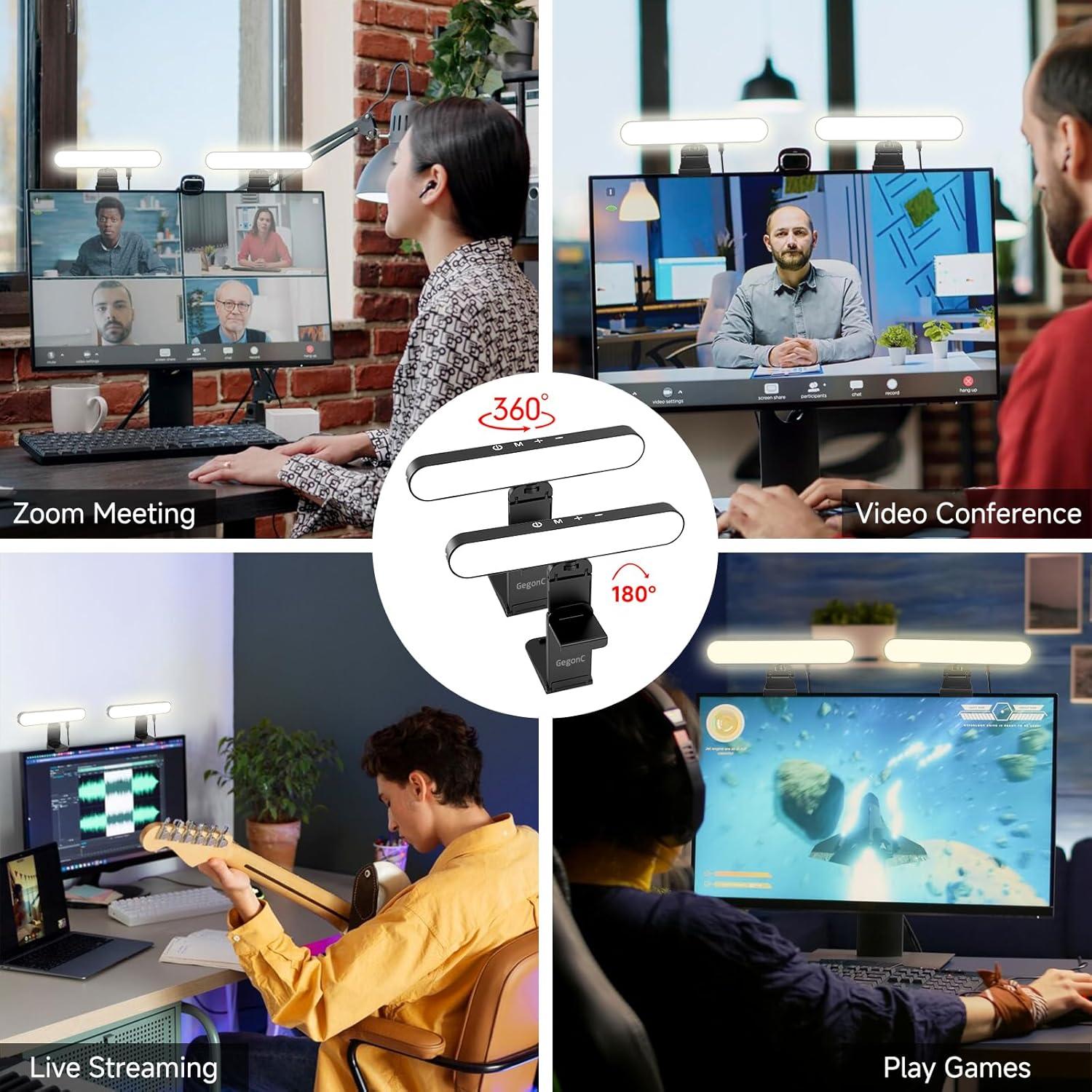 Kit de Iluminación LED Doble para Videoconferencias GegonC