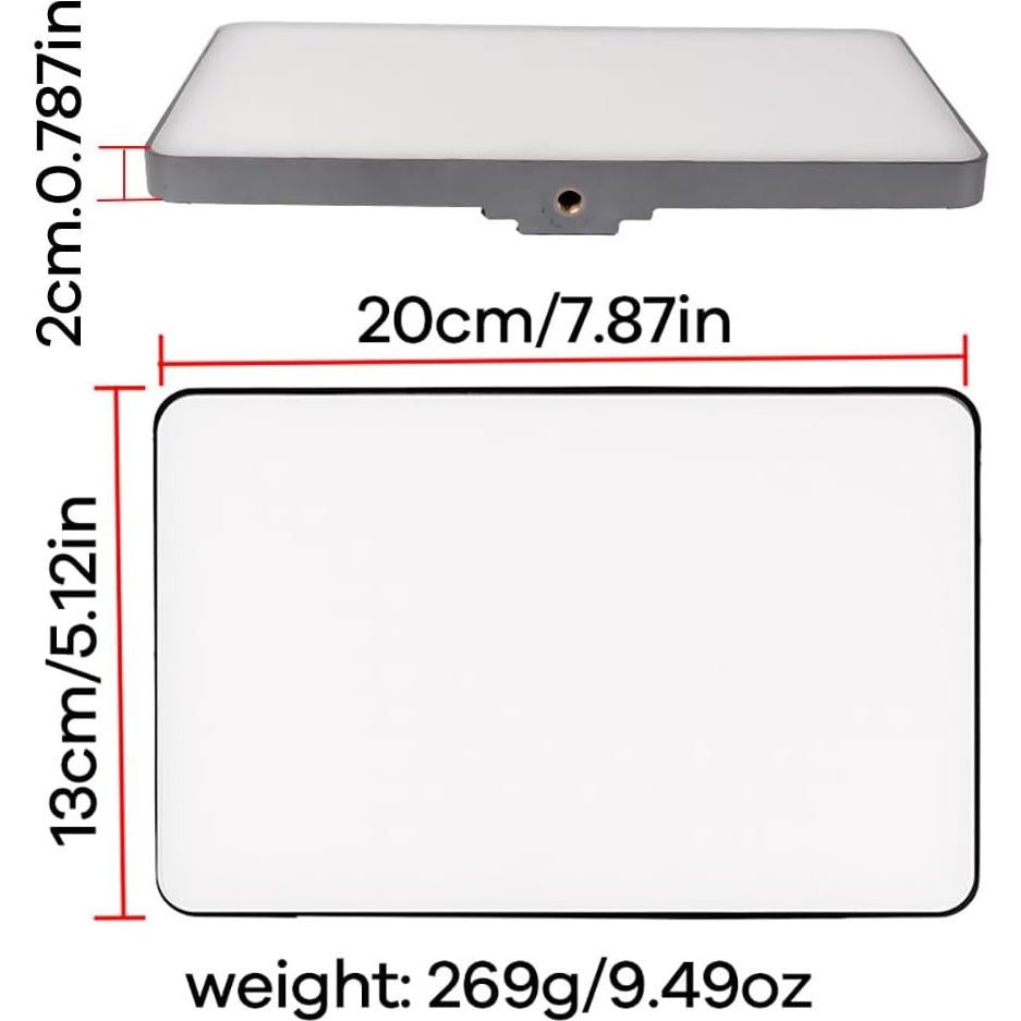 Luz de Video LED HIOUME Regulable 4000mAh 240 Perlas CRI>95