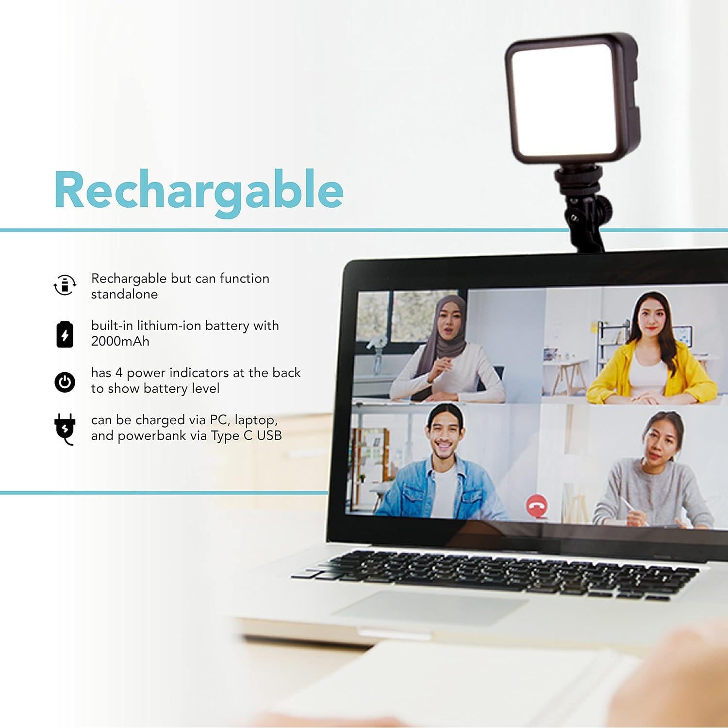 Kit de Iluminación LED Regulable Foto&Tech con Difusor 2100mAh