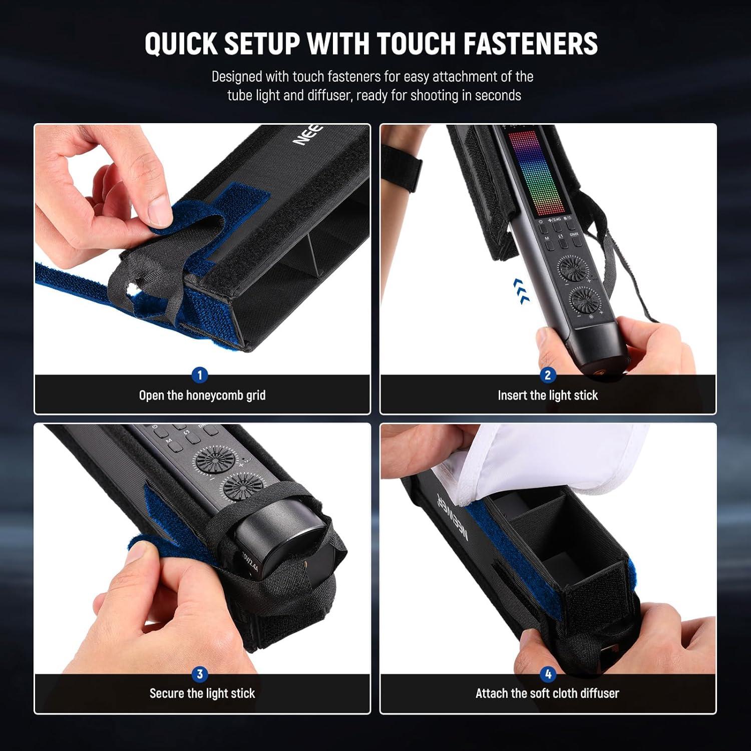 Kit de Difusor de Luz LED NEEWER para TL120C RGB 126x5x7 cm