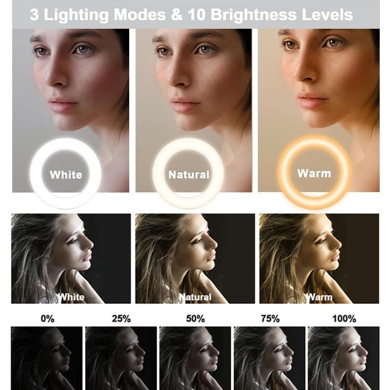 Kit de Iluminación LED HuaerHui para Videoconferencias 15.8cm