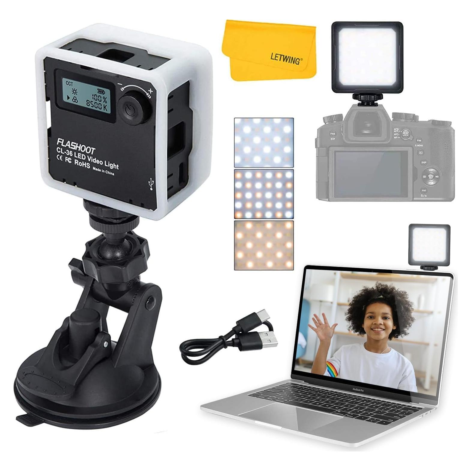 Kit de Iluminación LED para Videoconferencias FLASHOOT CL-36