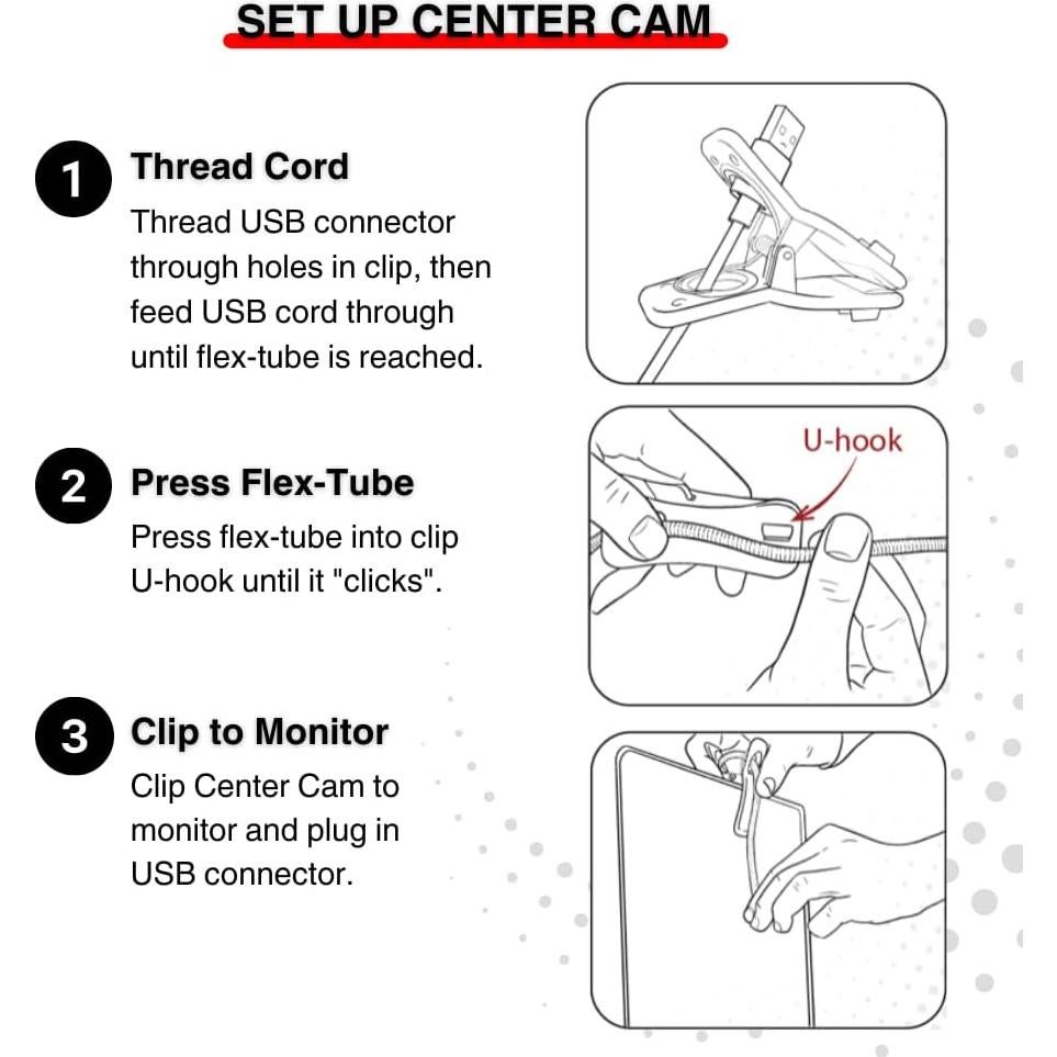 Webcam HD 1080p CC CENTER CAM con luz LED y estuche