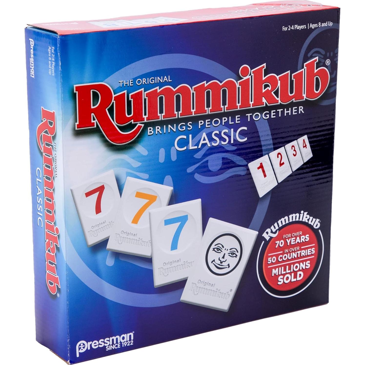 Pressman Rummikub - The Original Rummy Tile Game | Exciting Family Game of Strategy and Luck | Promotes STEM Skills | For Kids, Teens, Adults | 2-4 Players, Ages 8+