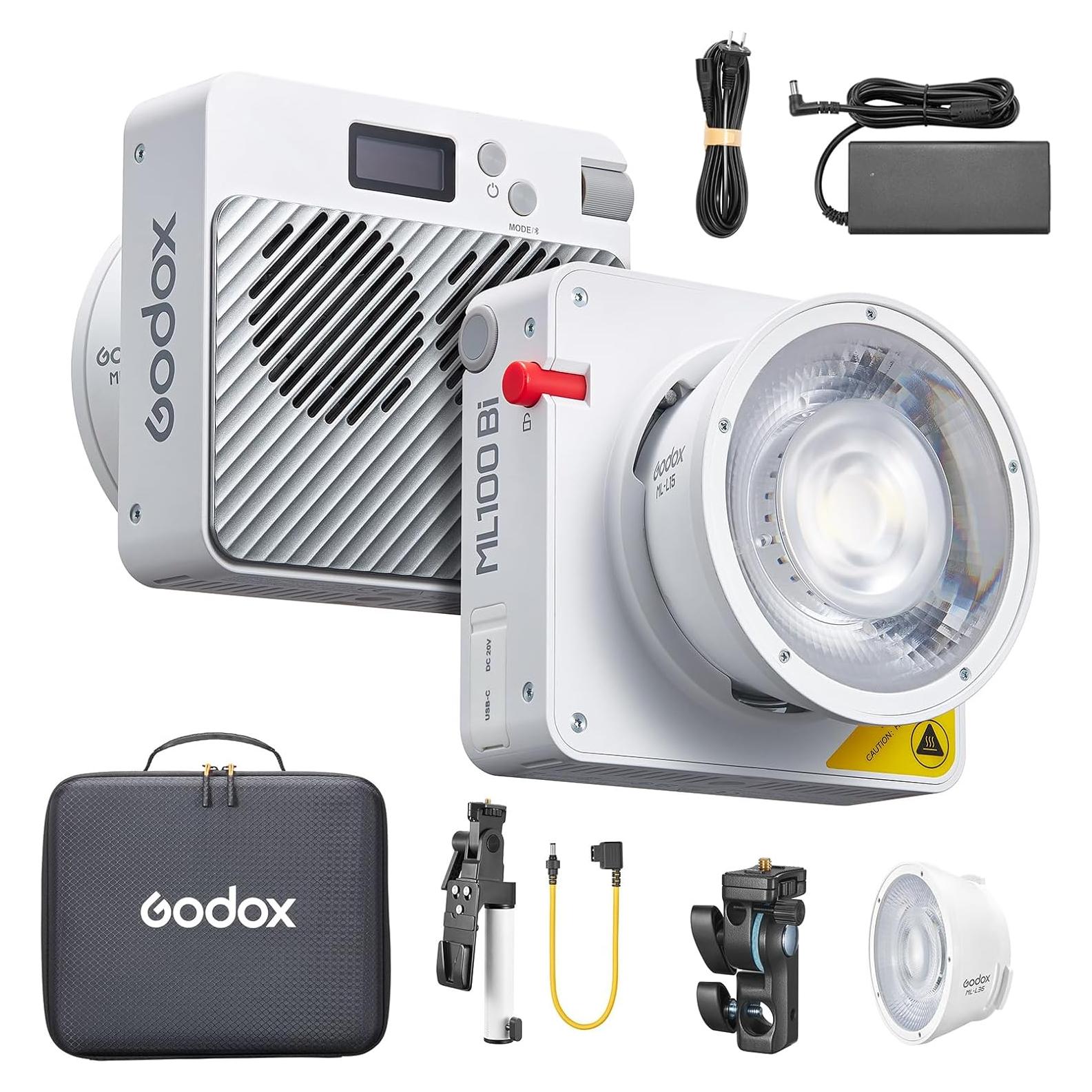 Godox ML100Bi Luz LED Portátil 120W Bicolor 2800K-6500K