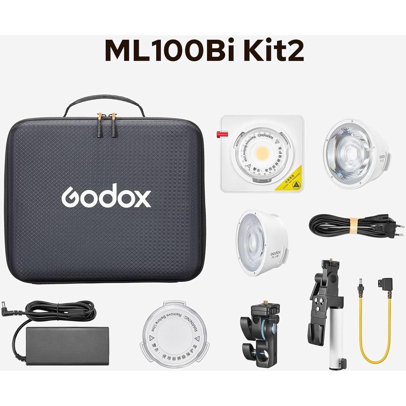 Godox ML100Bi Luz LED Portátil 120W Bicolor 2800K-6500K