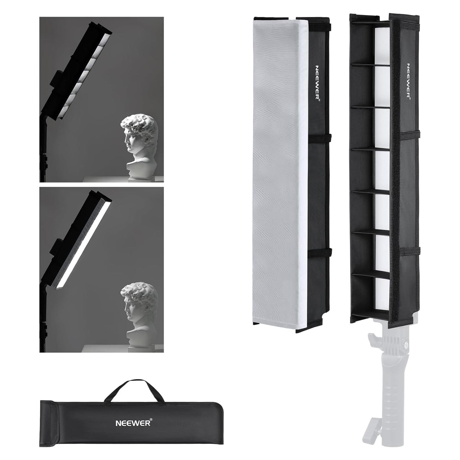 Softbox NEEWER con Rejilla y Difusor para Stick de Luz LED