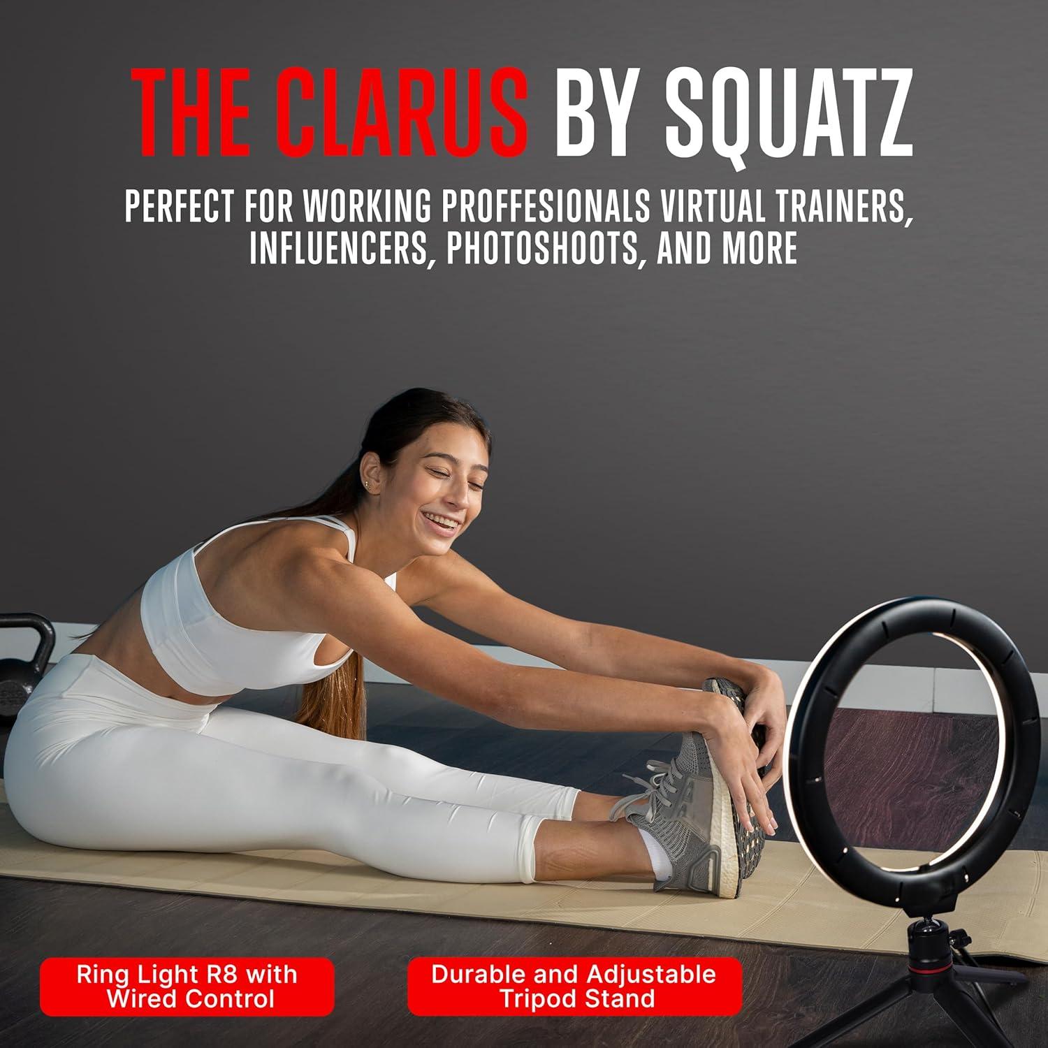 Luz de Anillo LED SQUATZ 20.32 cm con Soporte y Trípode 14W